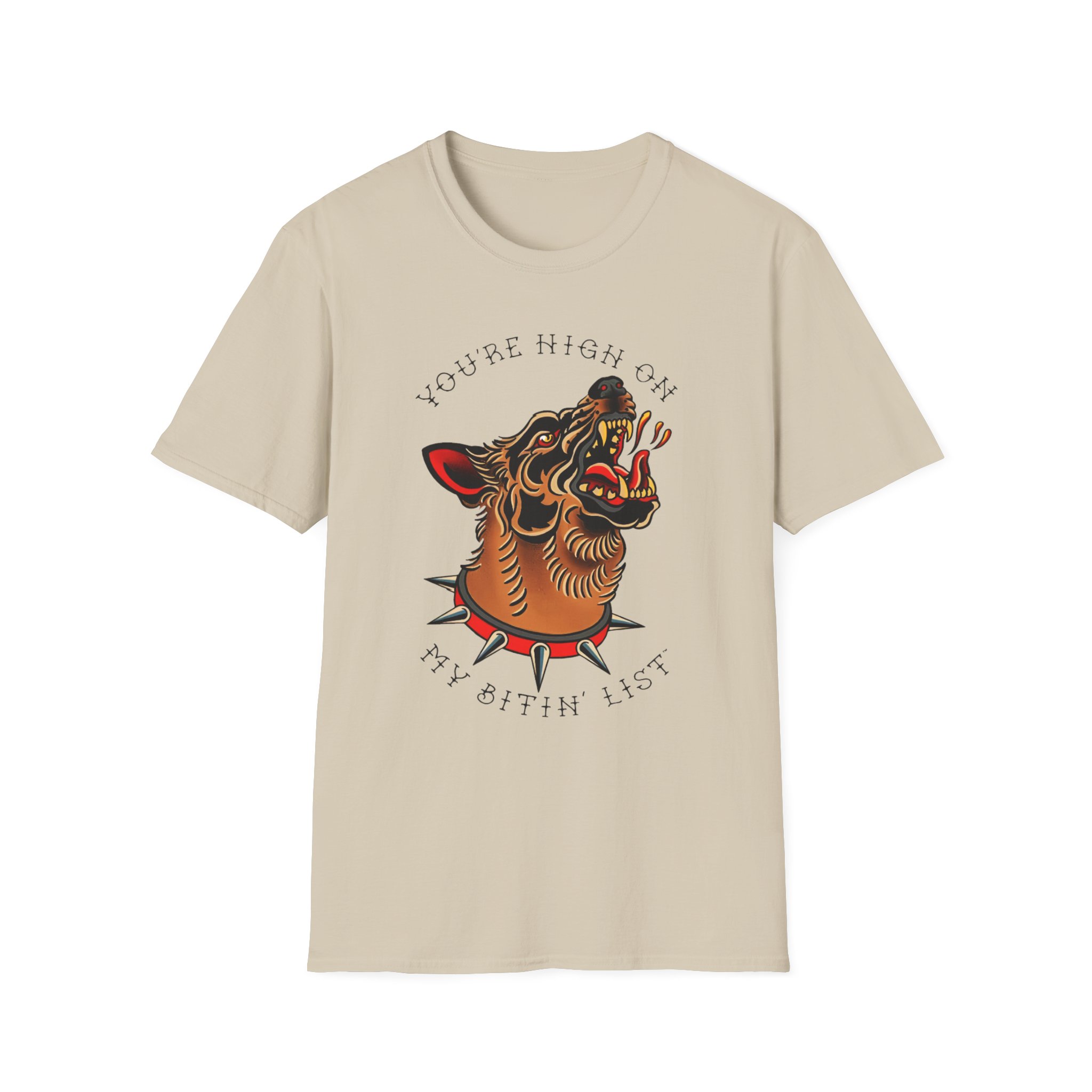 Tyler Childers Bitin' List Dog Unisex Softstyle T-Shirt - Image 3