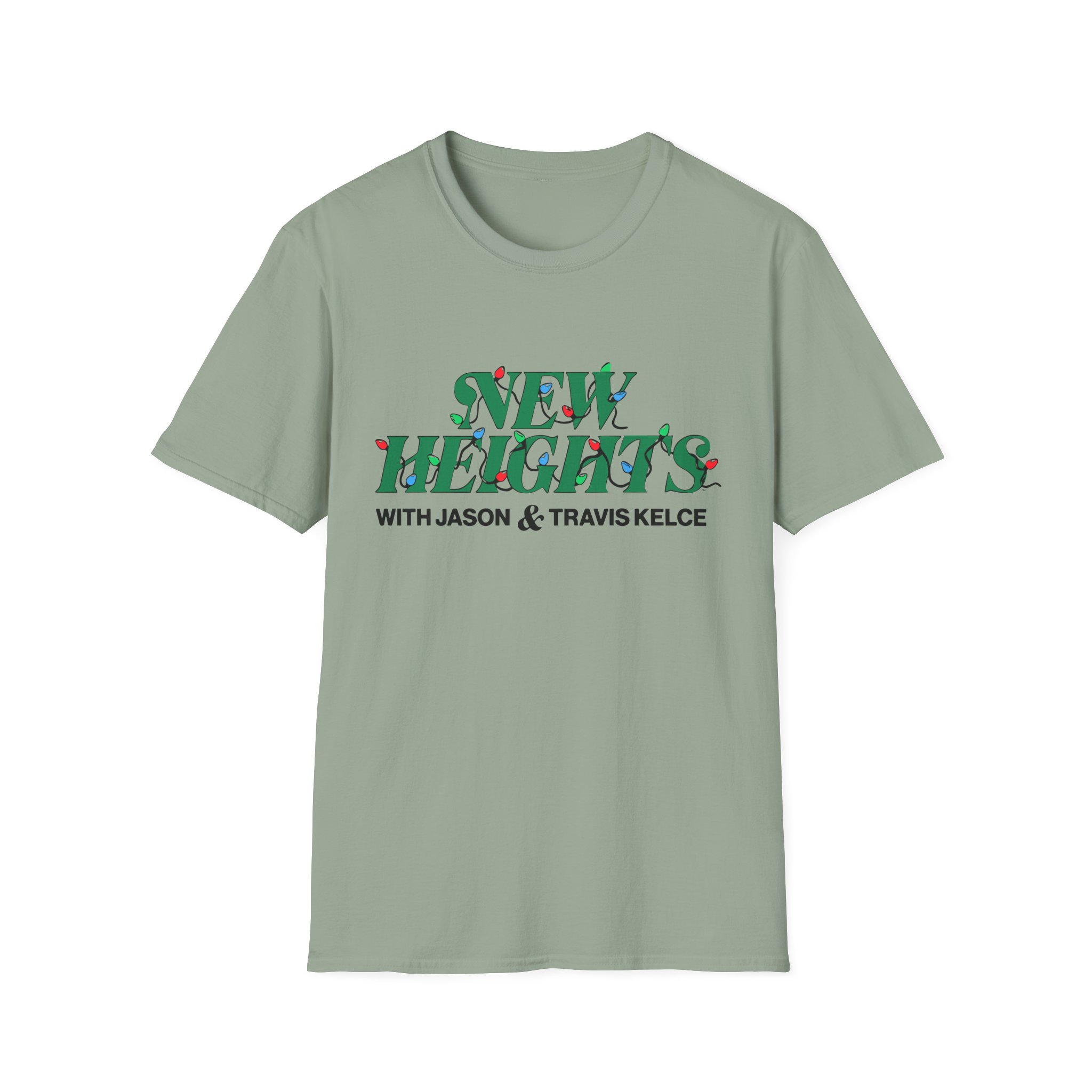 New Heights Podcast Holiday Lights Unisex Softstyle T-Shirt - Image 13