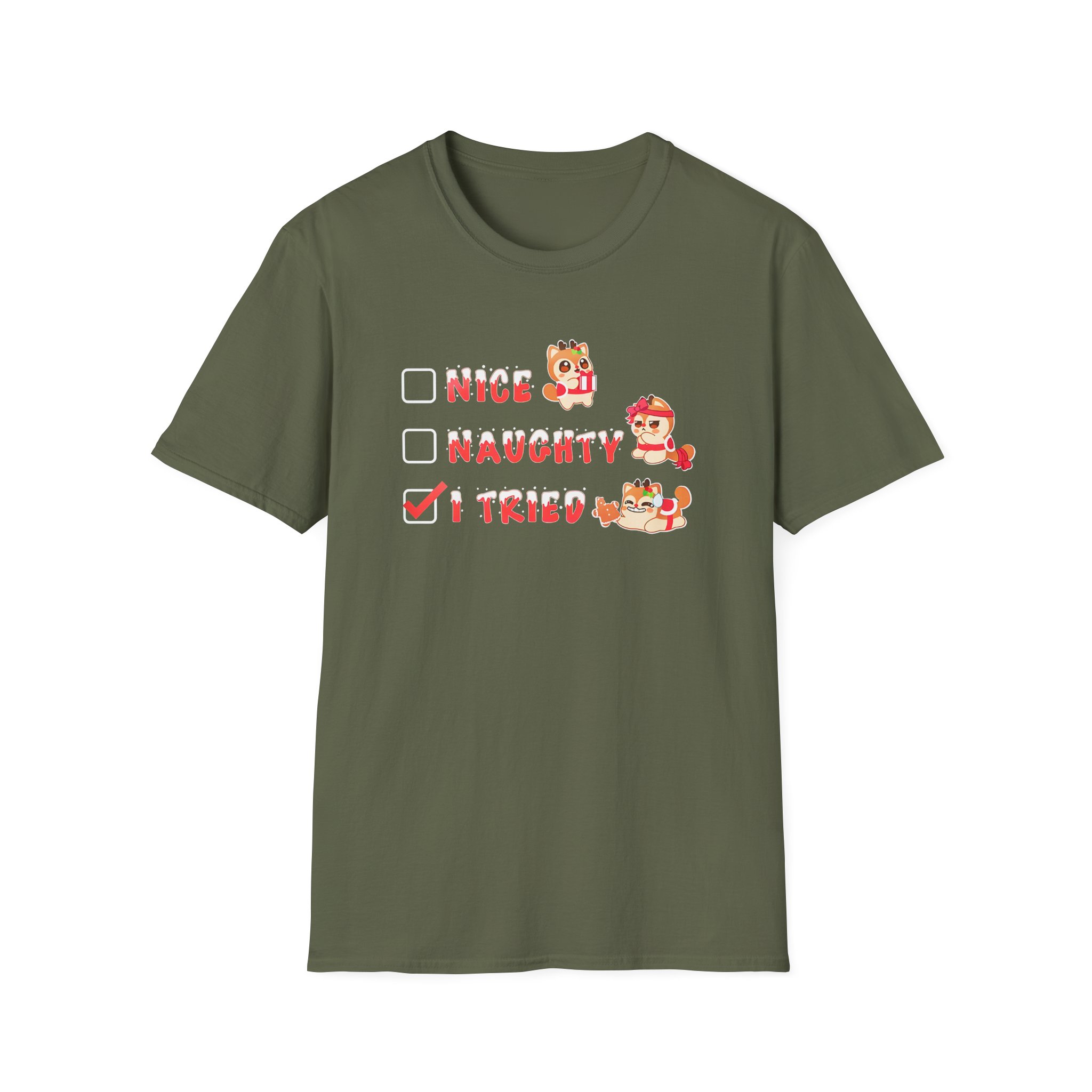 Aphmau Naughty Nice Holiday Unisex Softstyle T-Shirt - Image 7