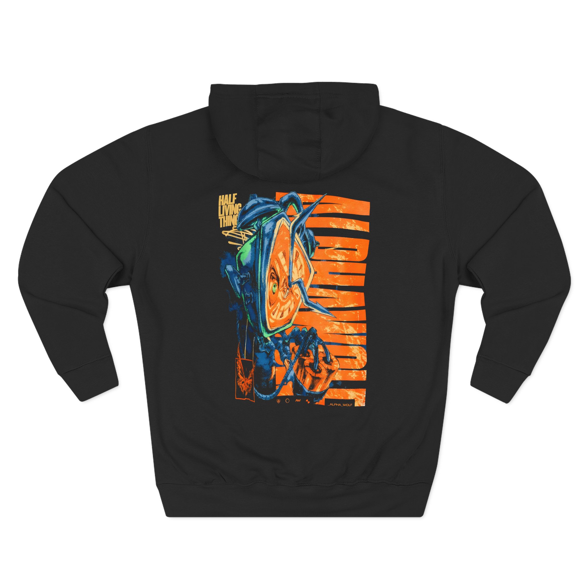 Alpha Wolf Clock Three-Panel Fleece Hoodie - Image 2