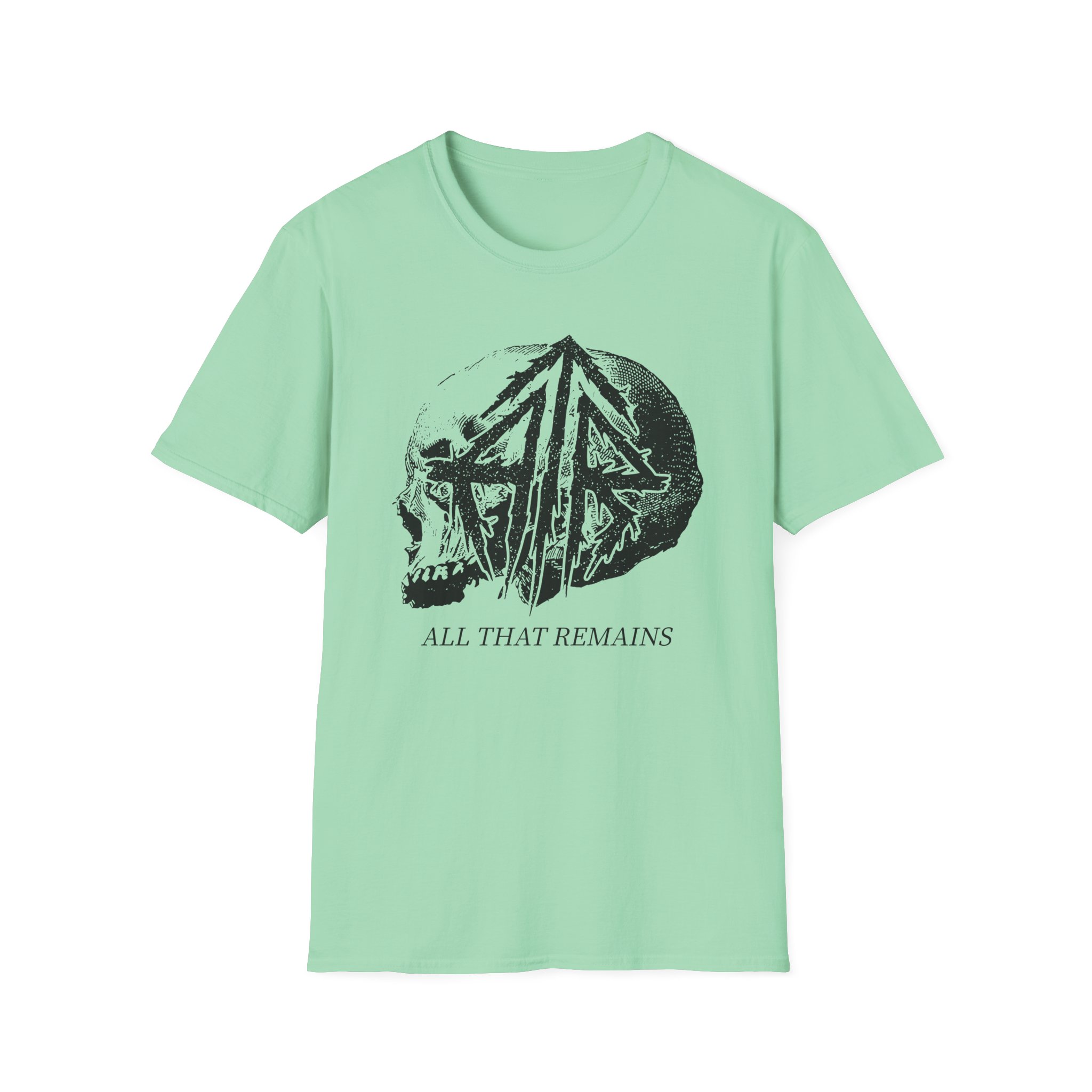 All That Remains Tie Dye Skull Unisex Softstyle T-Shirt - Image 15