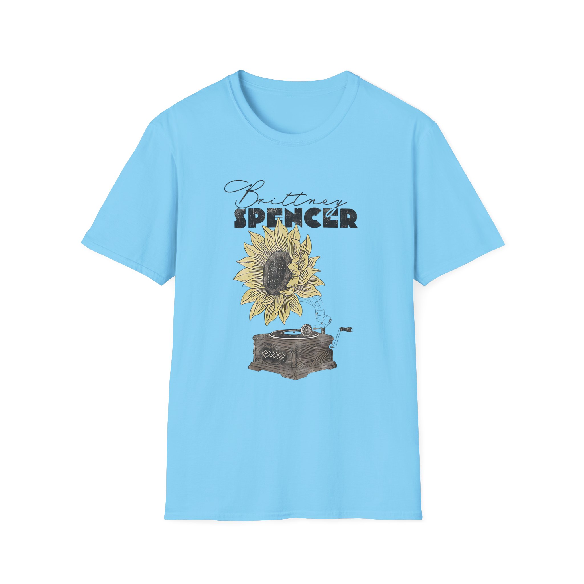 Manhead Sunflower Turntable Unisex Softstyle T-Shirt - Image 15