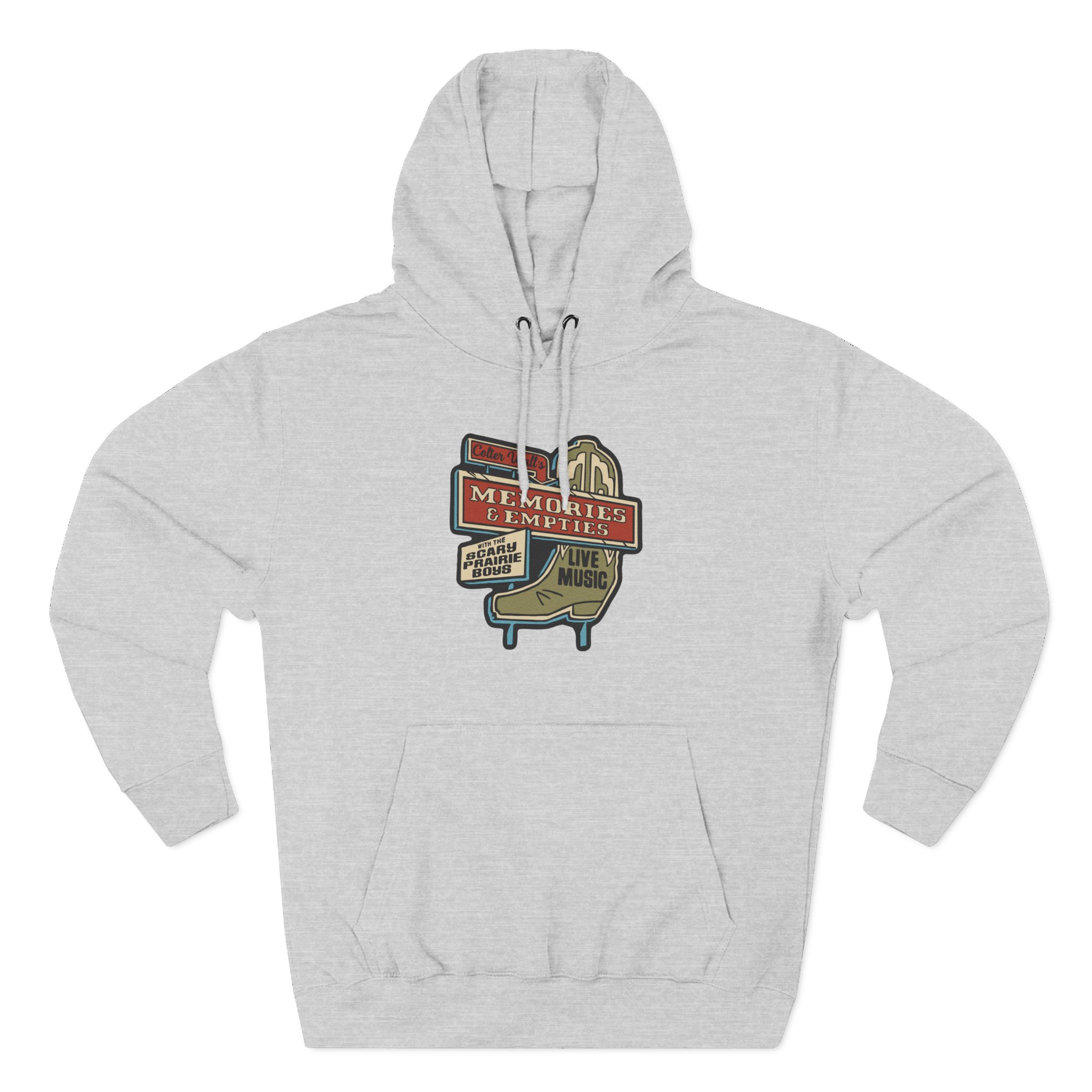 Colter Wall Memories And Empties Boot Sign Three-Panel Fleece Hoodie - Image 5