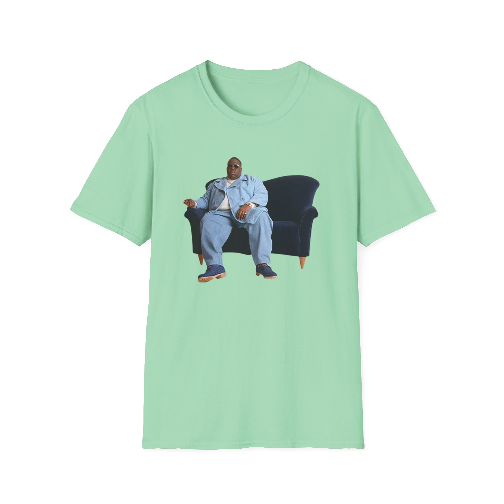 Biggie Smalls Couch Photo Unisex Softstyle T-Shirt - Image 13