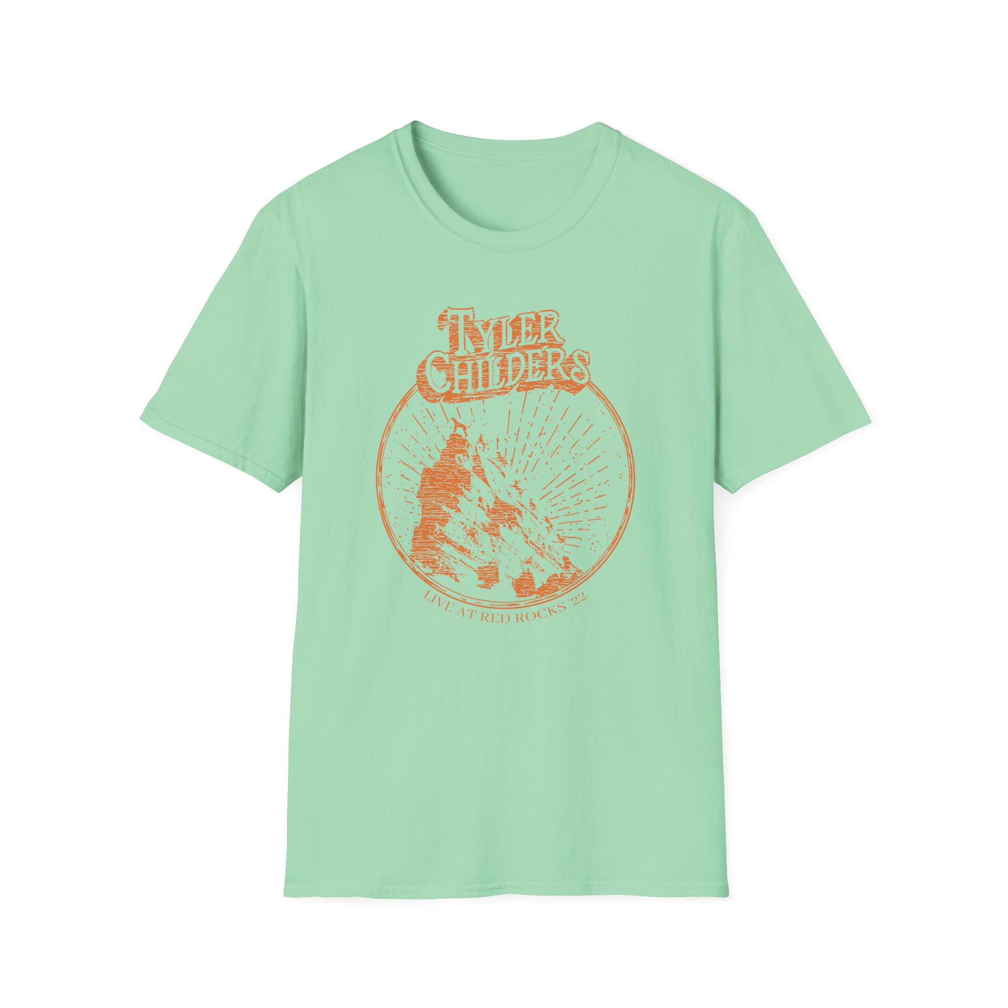 Tyler Childers Natural Red Rocks Unisex Softstyle T-Shirt - Image 9