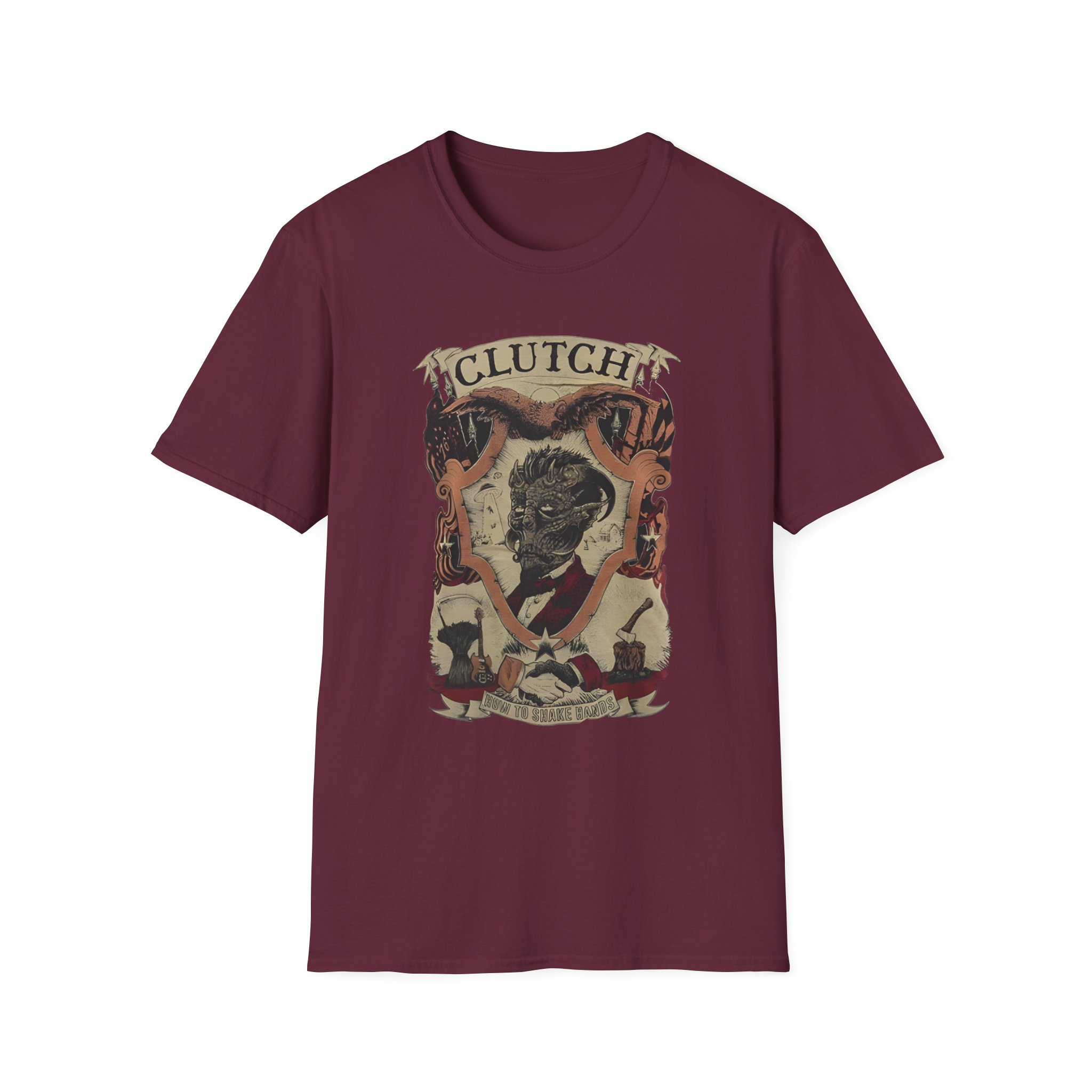 Clutchv How To Shake Hands Unisex Softstyle T-Shirt - Image 5