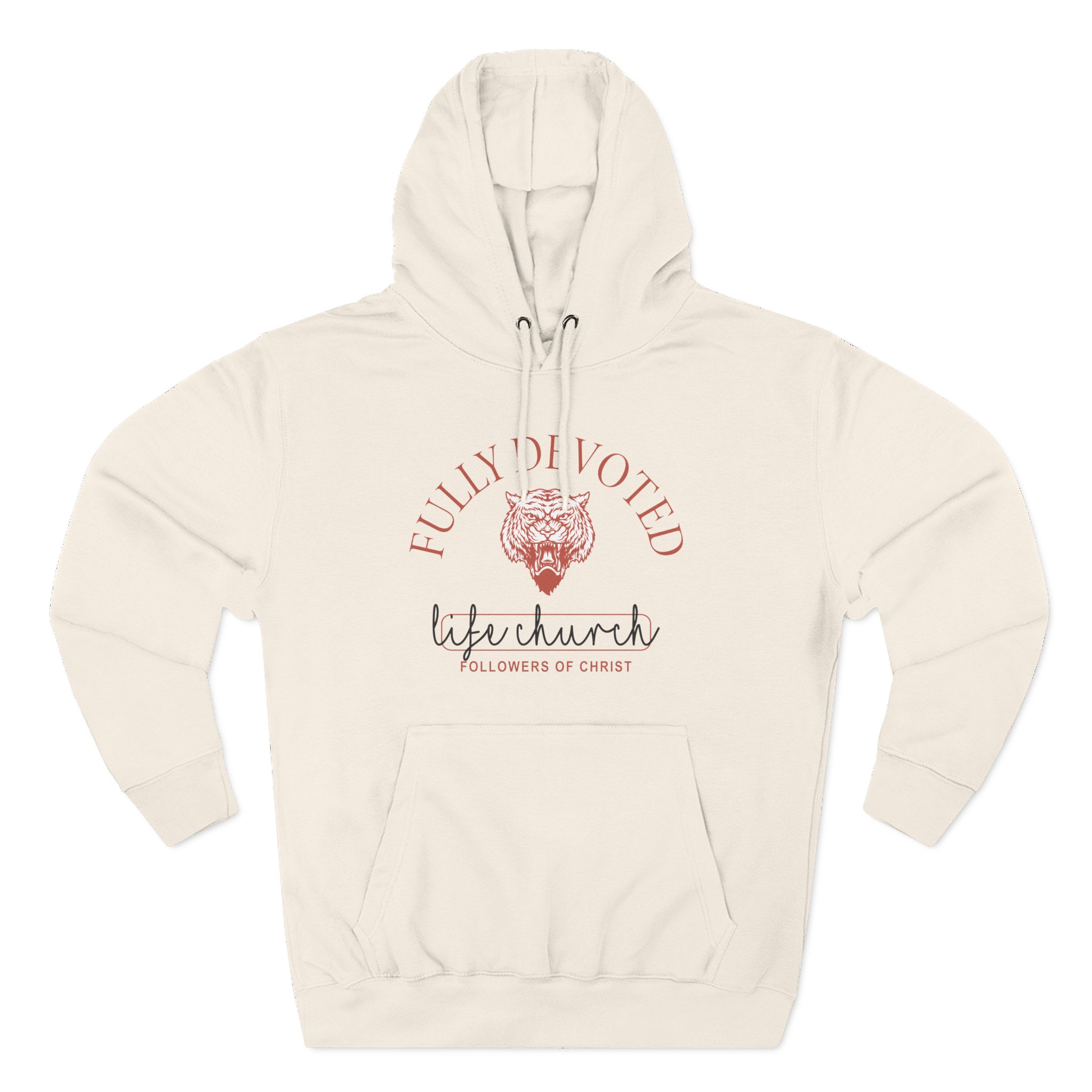 Life Church Fully Devoted Vintage Three-Panel Fleece Hoodie - Image 3