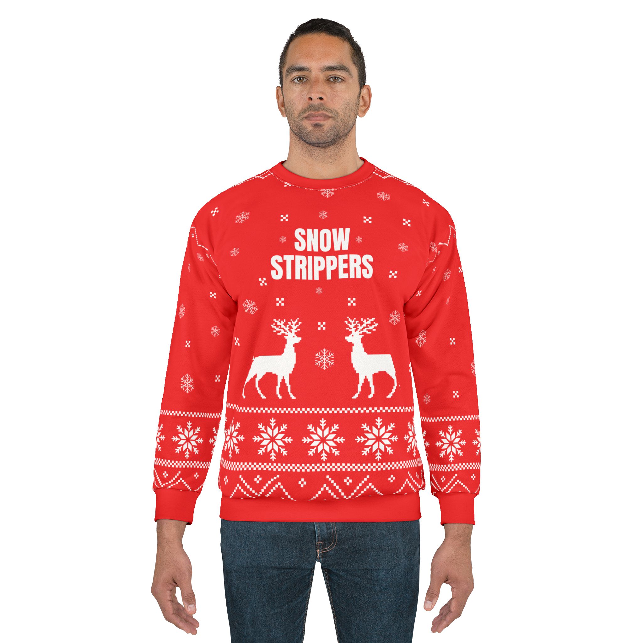 Snow Strippers Unisex Sweatshirt (AOP) - Image 3