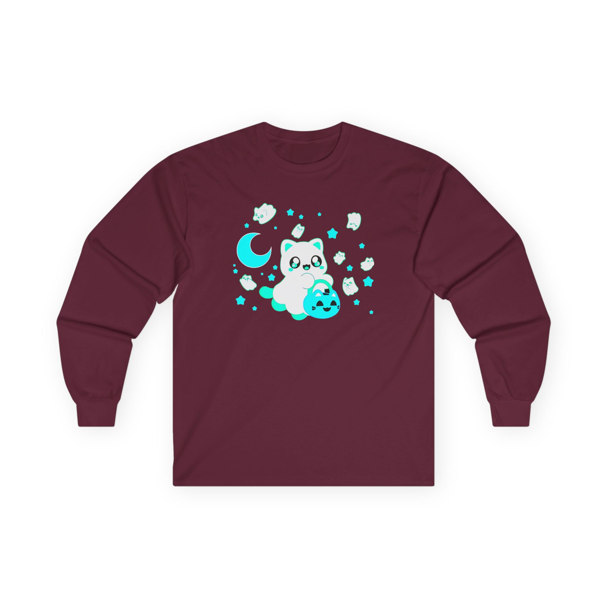Aphmau Ghost Cat Unisex Ultra Cotton Long Sleeve Tee - Image 3