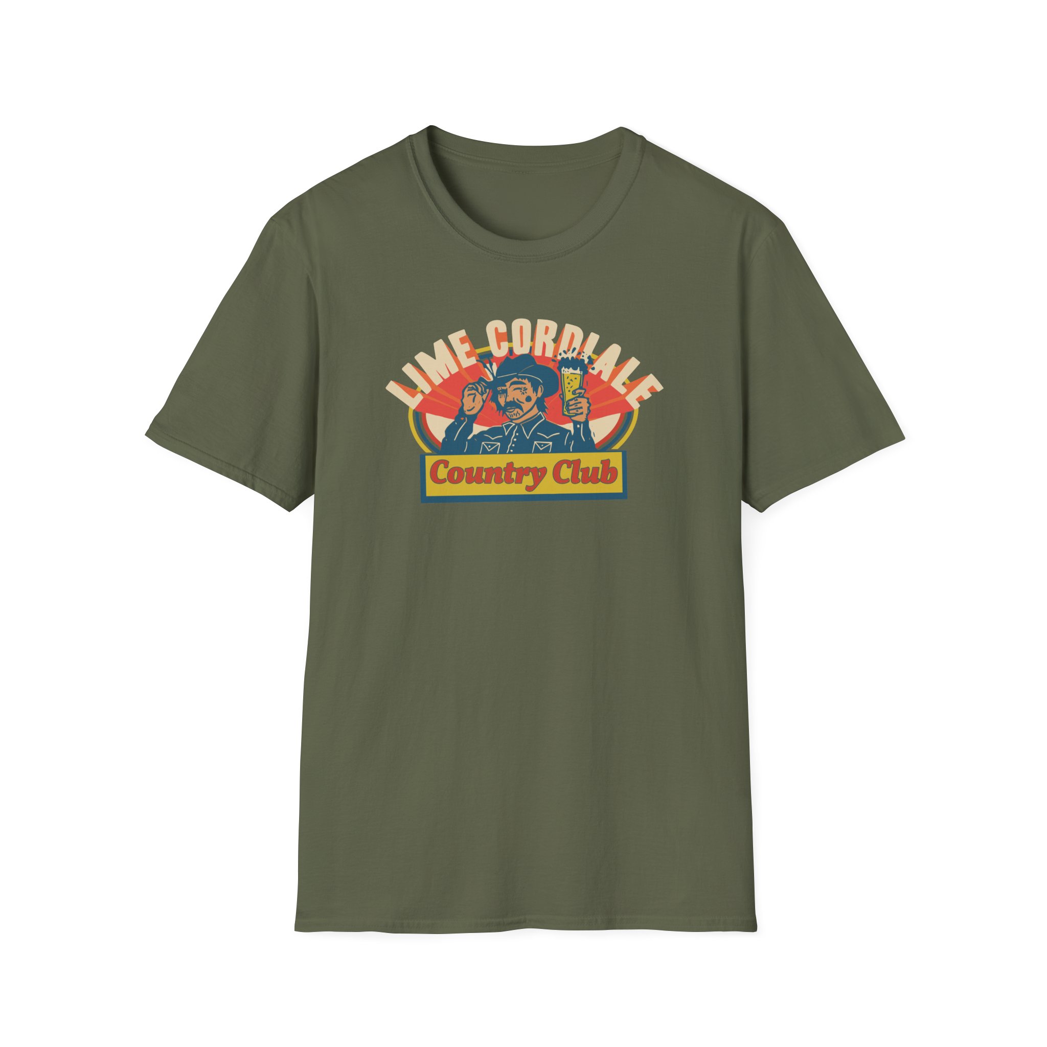 Lime Cordiale Country Club Unisex Softstyle T-Shirt - Image 7
