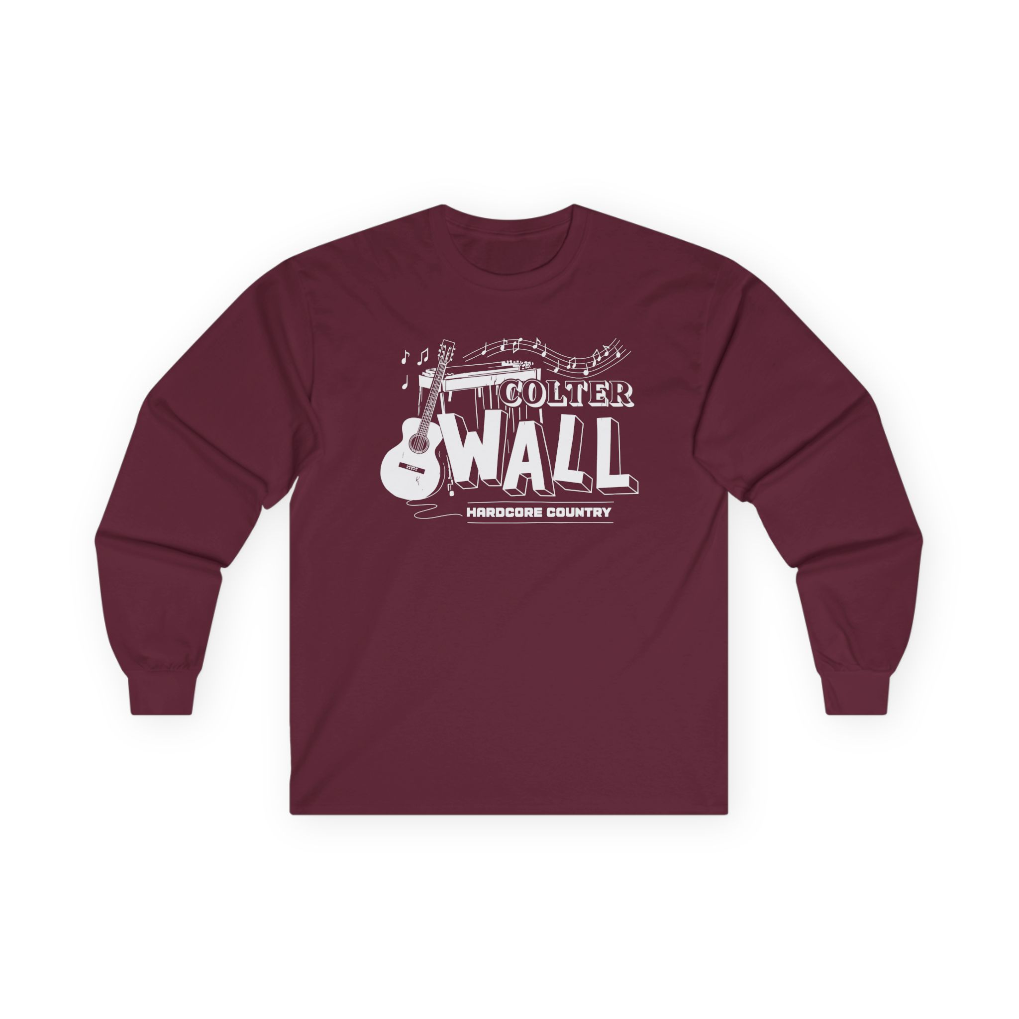 Colter Wall Hardcore Country Unisex Ultra Cotton Long Sleeve Tee - Image 3