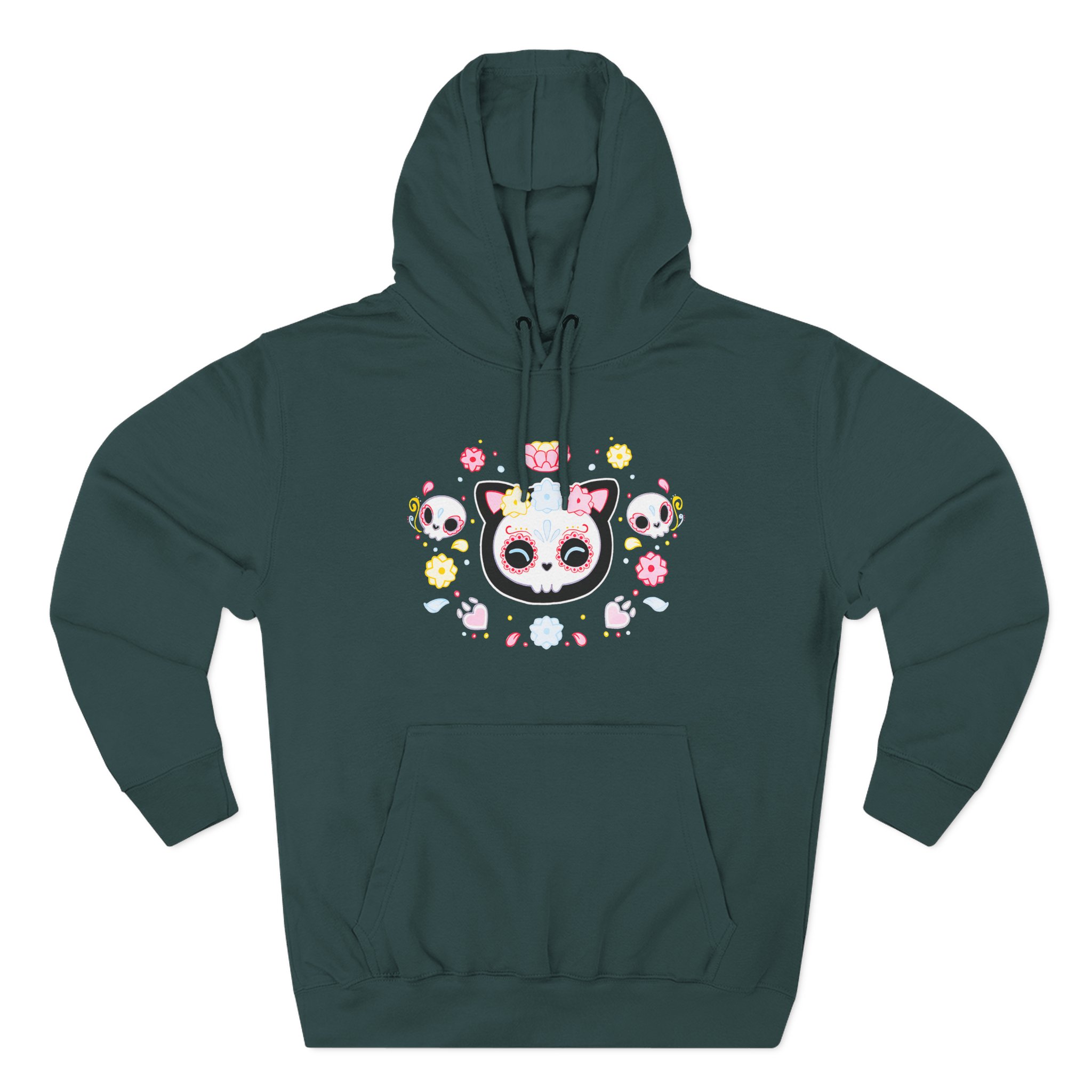 Aphmau Sugar Skull Cat Three-Panel Fleece Hoodie - Image 7