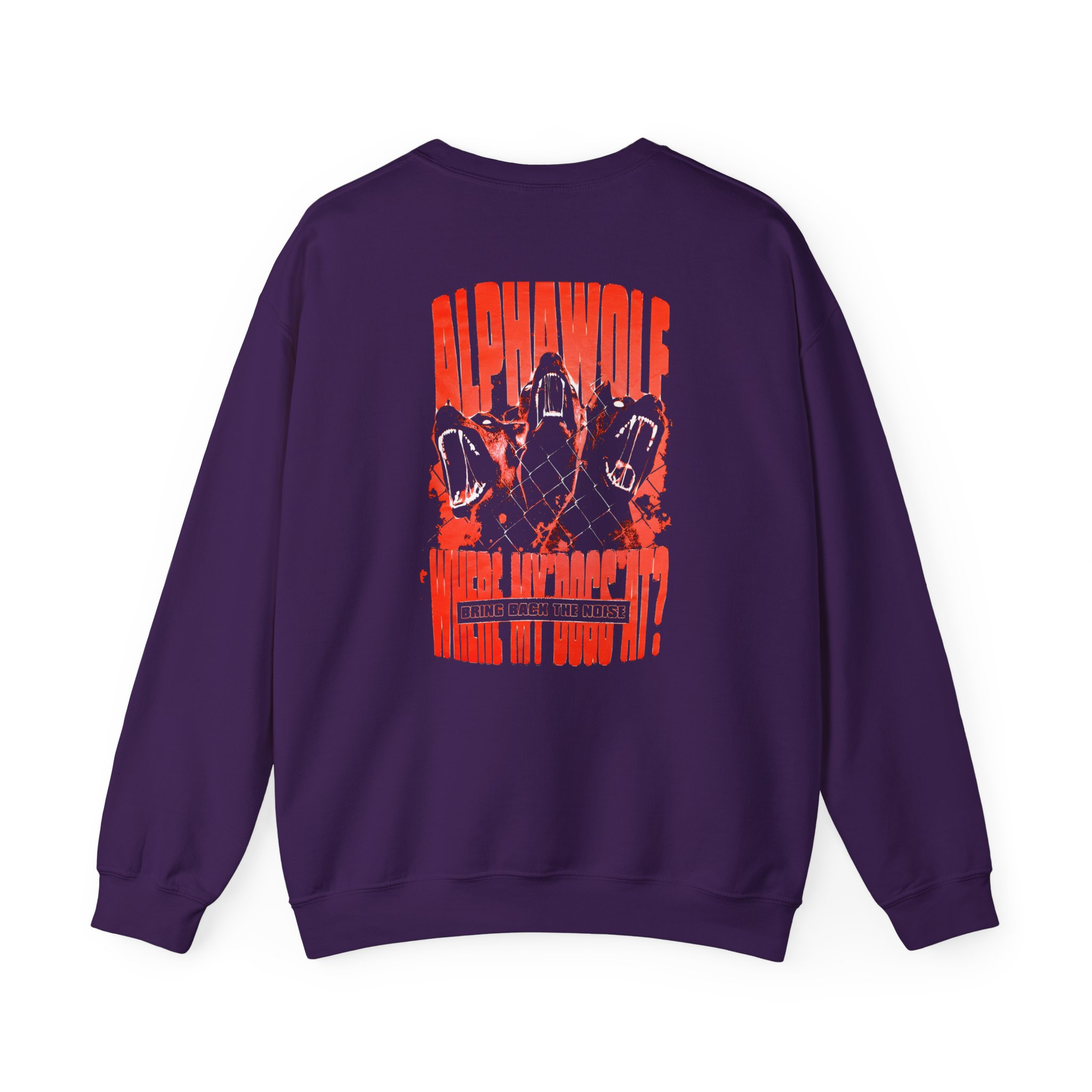 Alpha Wolf Where My Dogs at Unisex Heavy Blend™ Crewneck Sweatshirt - Image 8