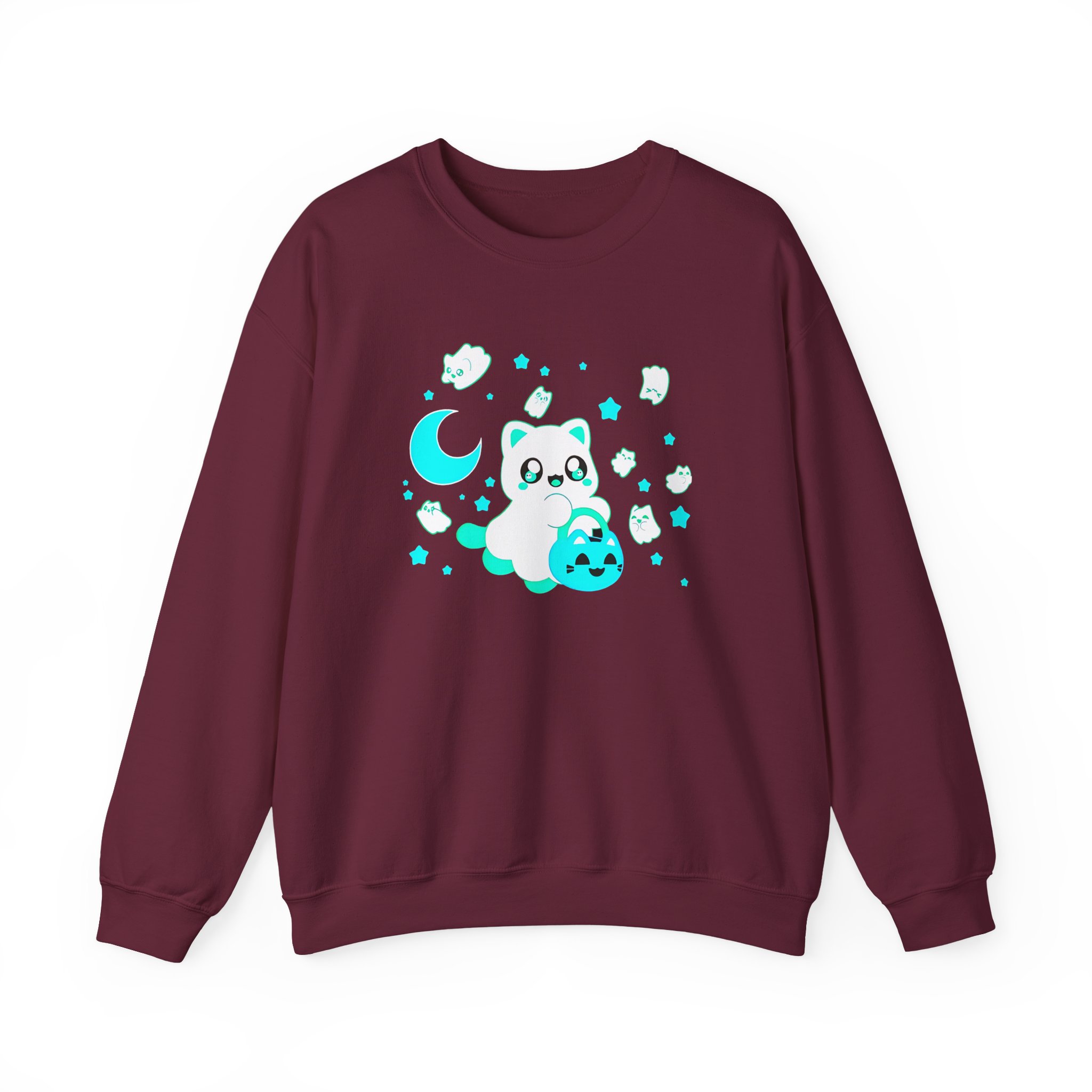 Aphmau Ghost Cat Unisex Heavy Blend™ Crewneck Sweatshirt - Image 3