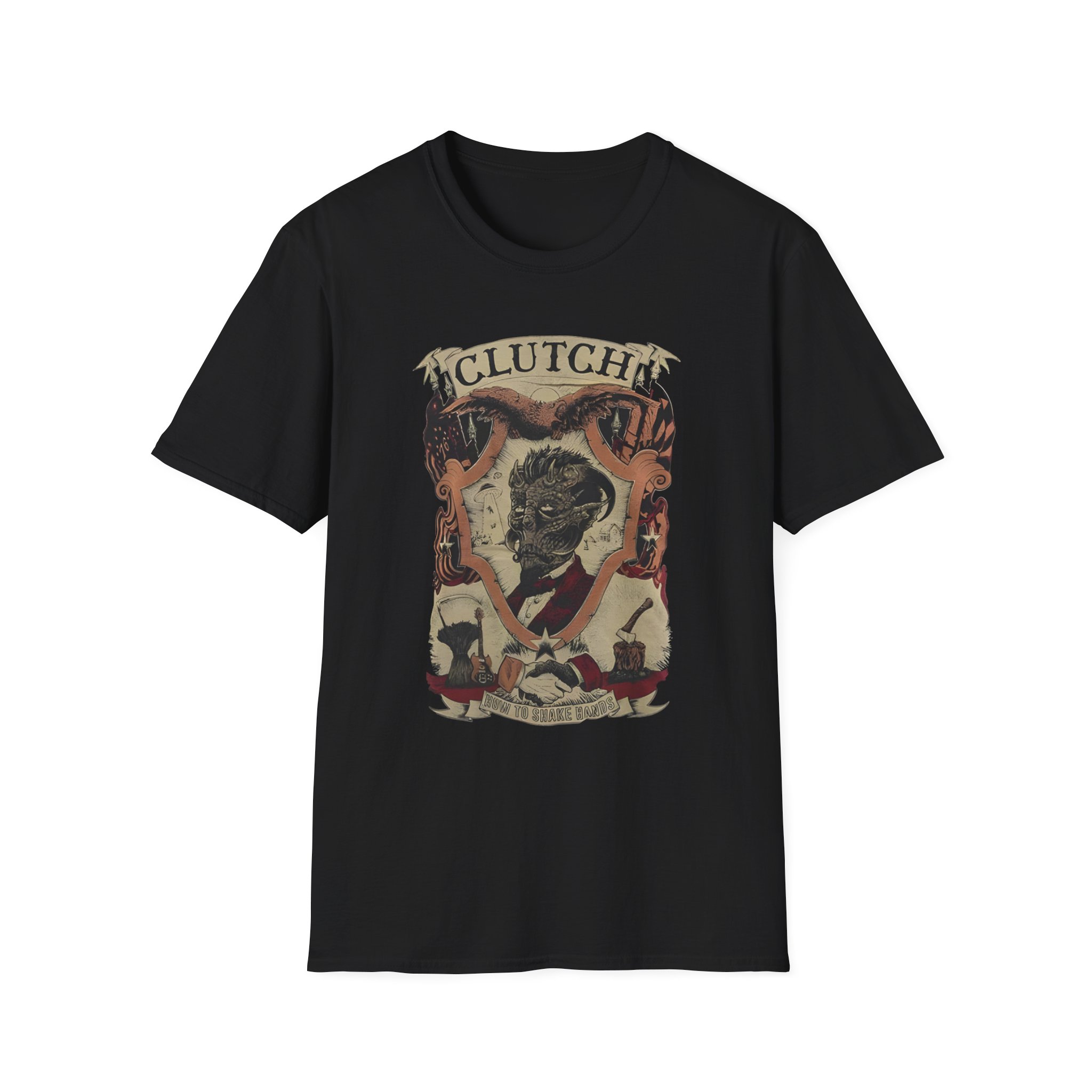 Clutchv How To Shake Hands Unisex Softstyle T-Shirt
