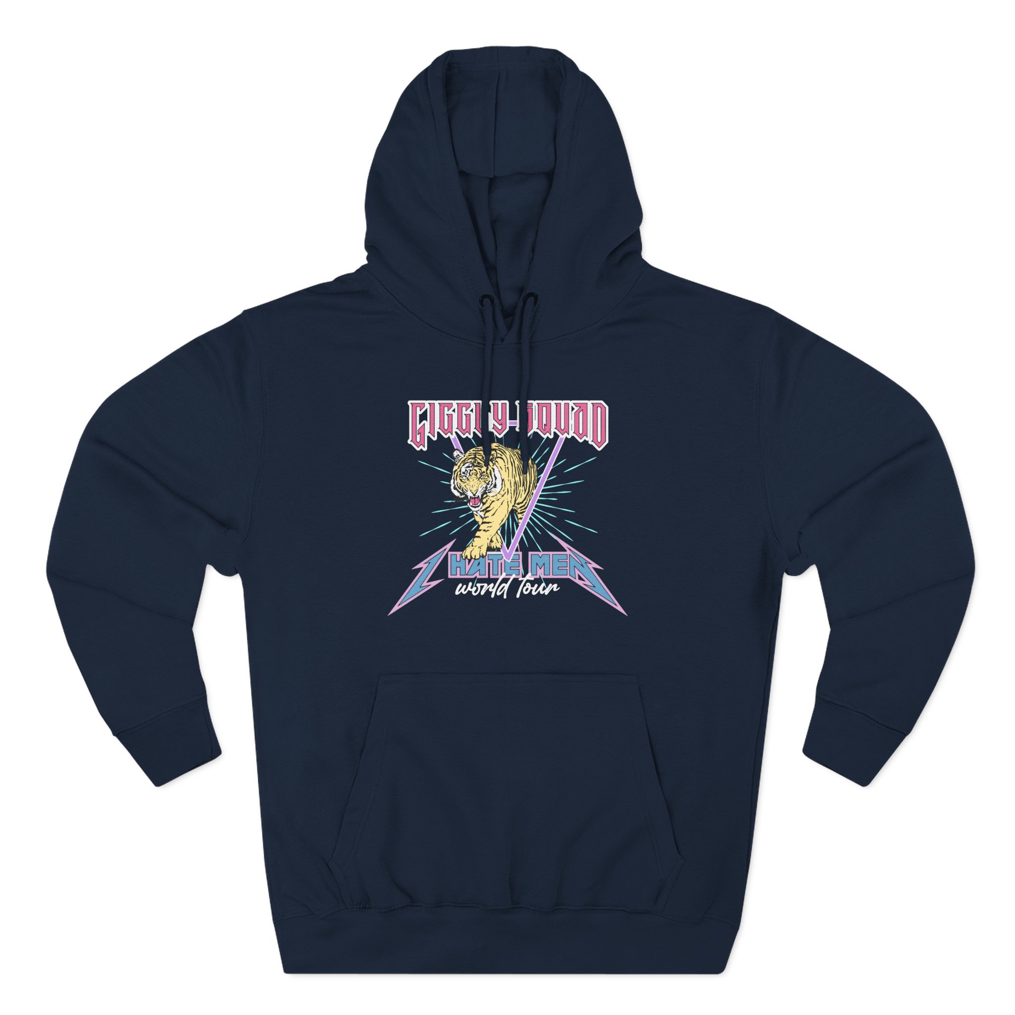 Giggly Squad I H8 Men Band Three-Panel Fleece Hoodie - Image 9