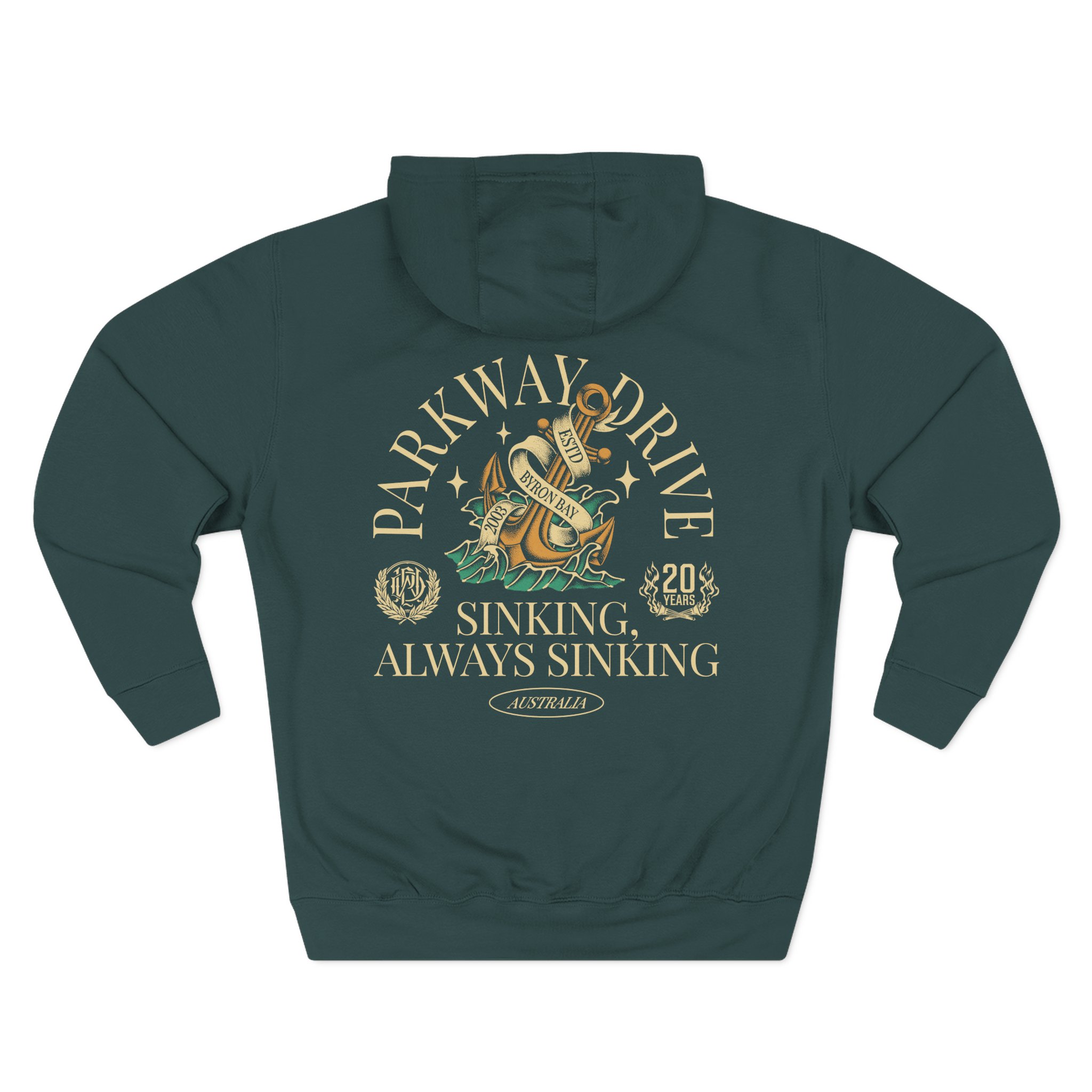 Parkway Drive Boneyards Anchor Three-Panel Fleece Hoodie - Image 6