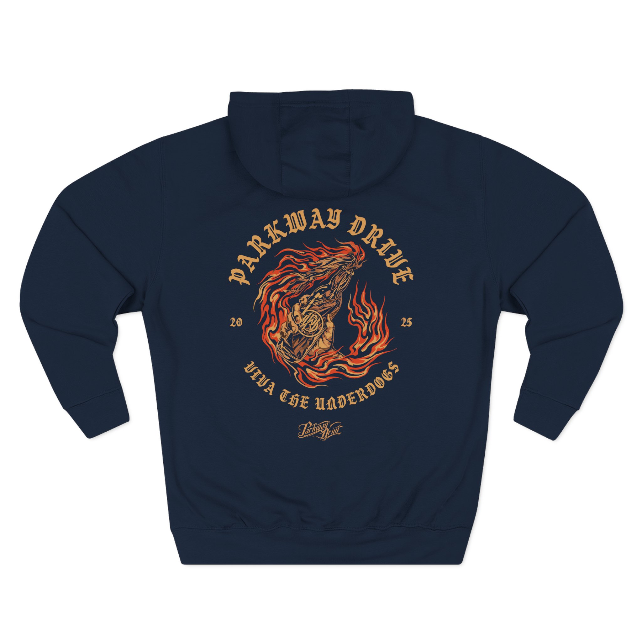 Parkway Drive Vtu 5 Year Anniversary Three-Panel Fleece Hoodie - Image 10