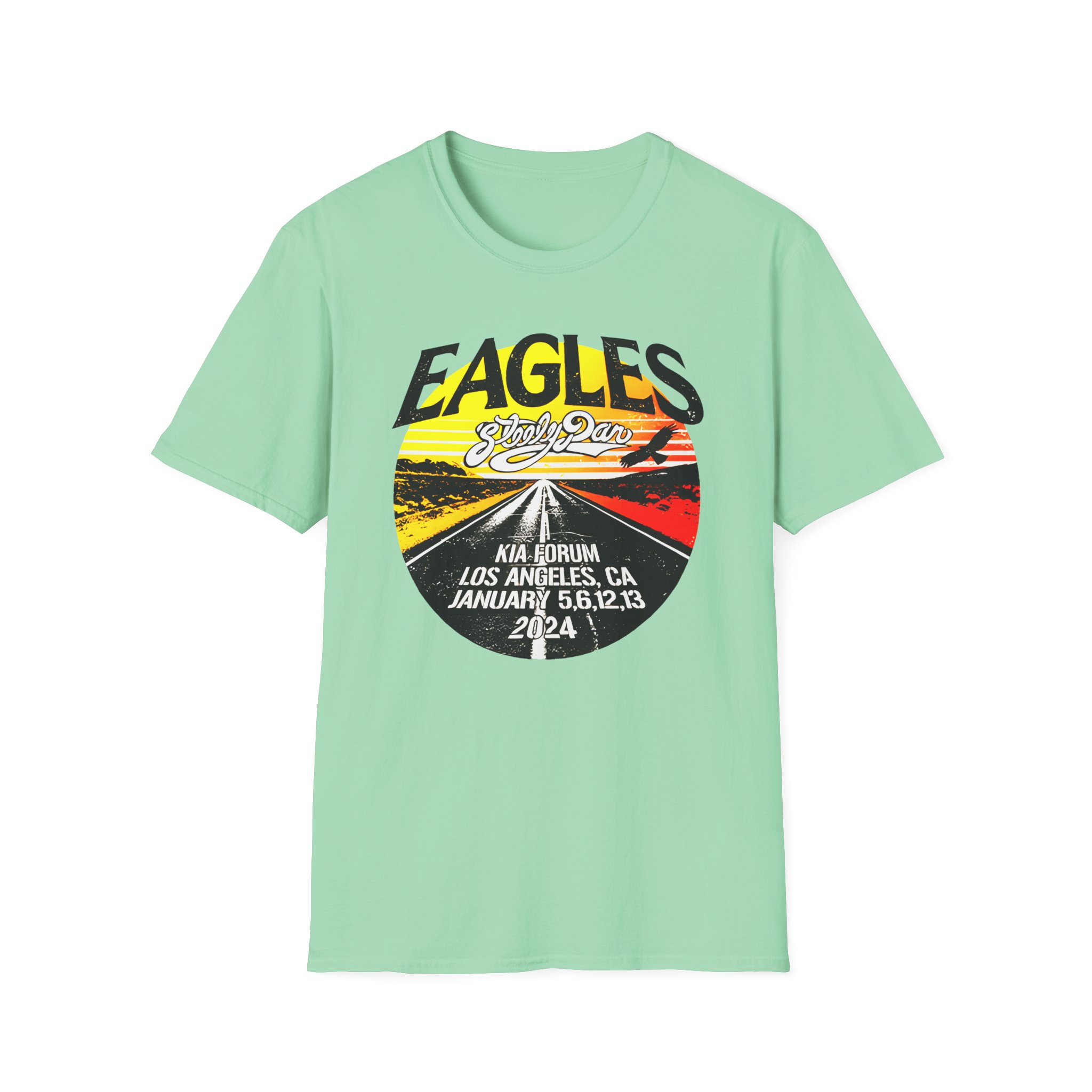 The Eagles The Long Goodbye 2024 Tour Los Angeles Unisex Softstyle T-Shirt - Image 9