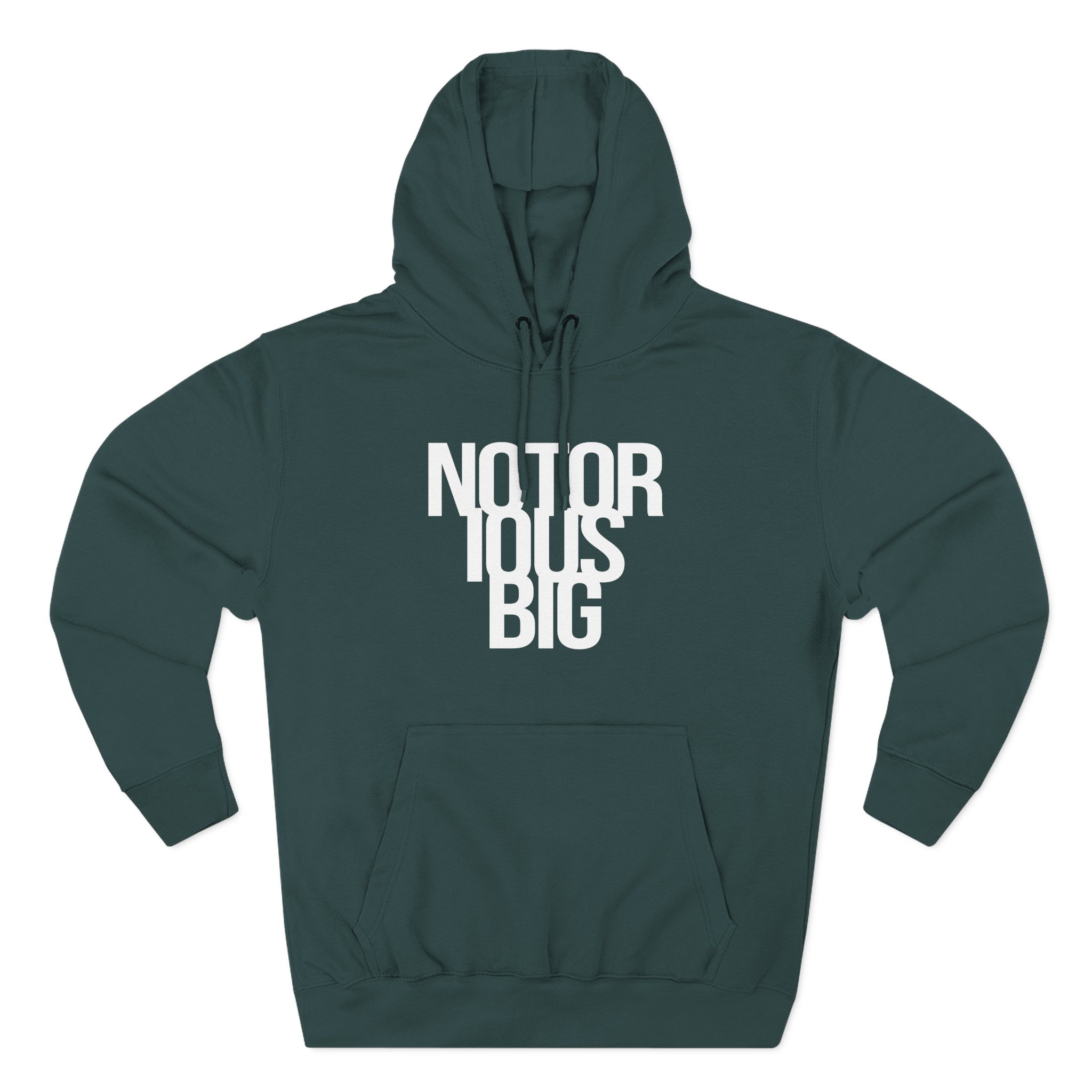 Biggie Smalls the Notorious B.i.g. Biker Three-Panel Fleece Hoodie - Image 3