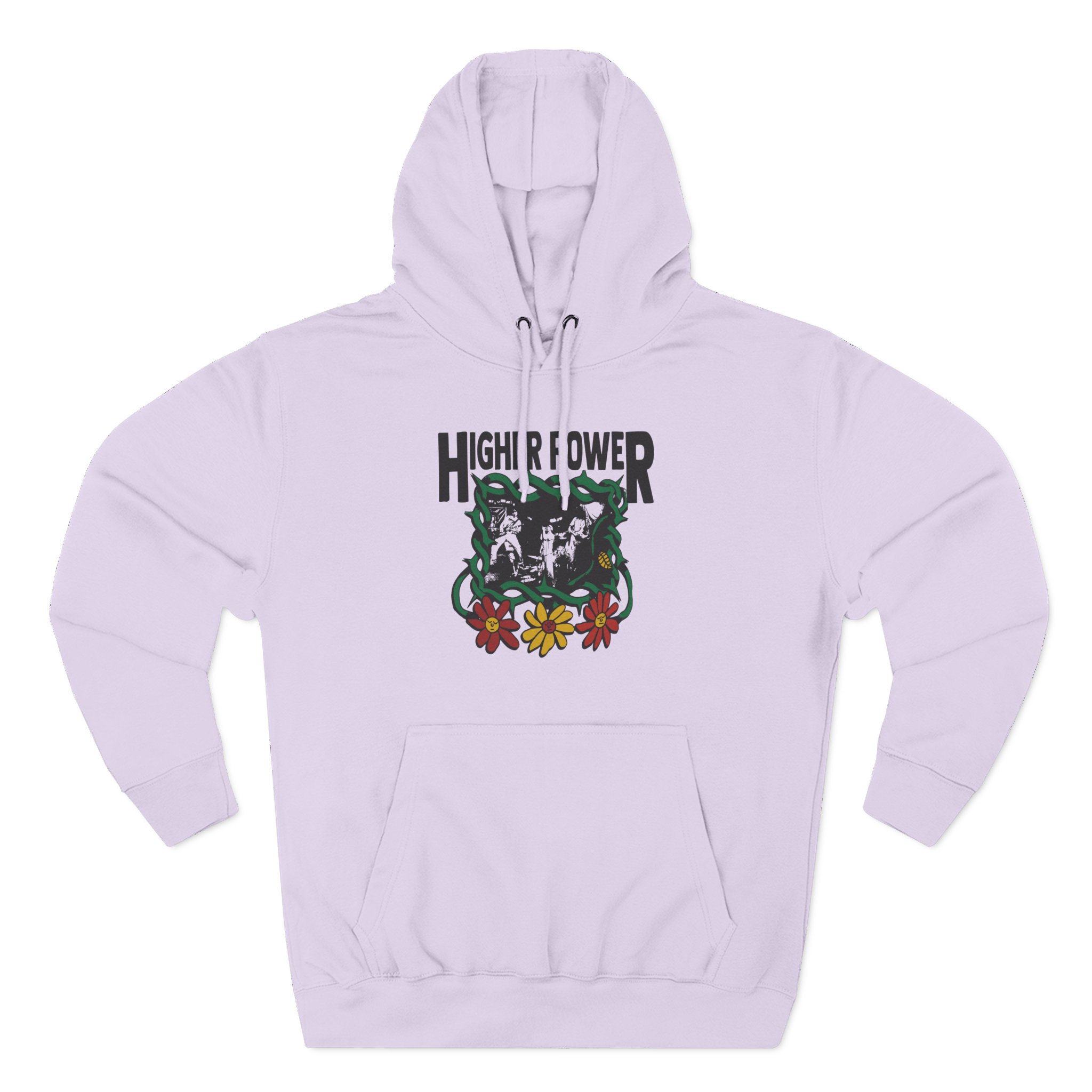 Higher Power Flowers Three-Panel Fleece Hoodie - Image 13