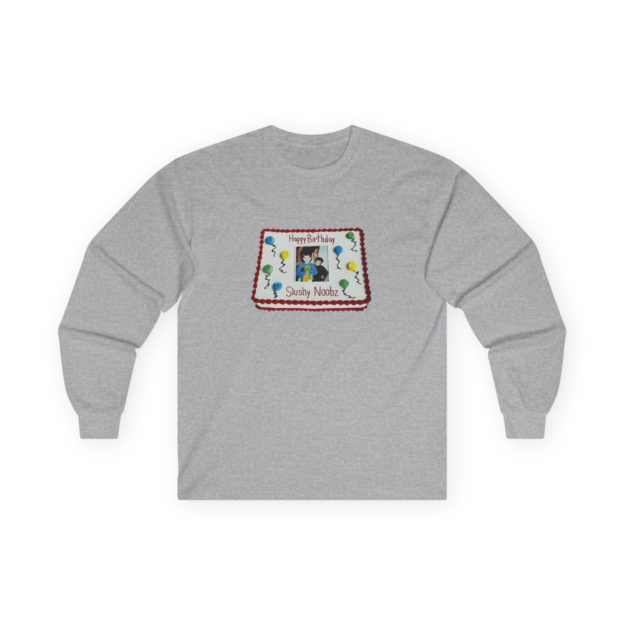 Slushy Noobz Birthday Cake Unisex Ultra Cotton Long Sleeve Tee - Image 5
