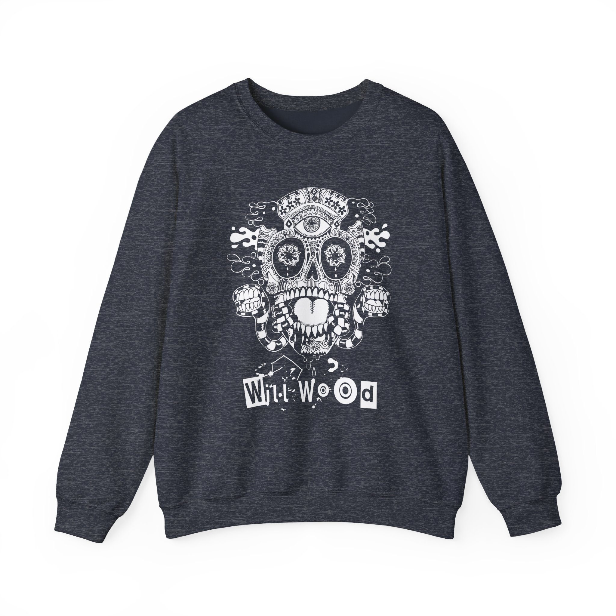 Will Wood Host Skull Unisex Heavy Blend™ Crewneck Sweatshirt - Image 9