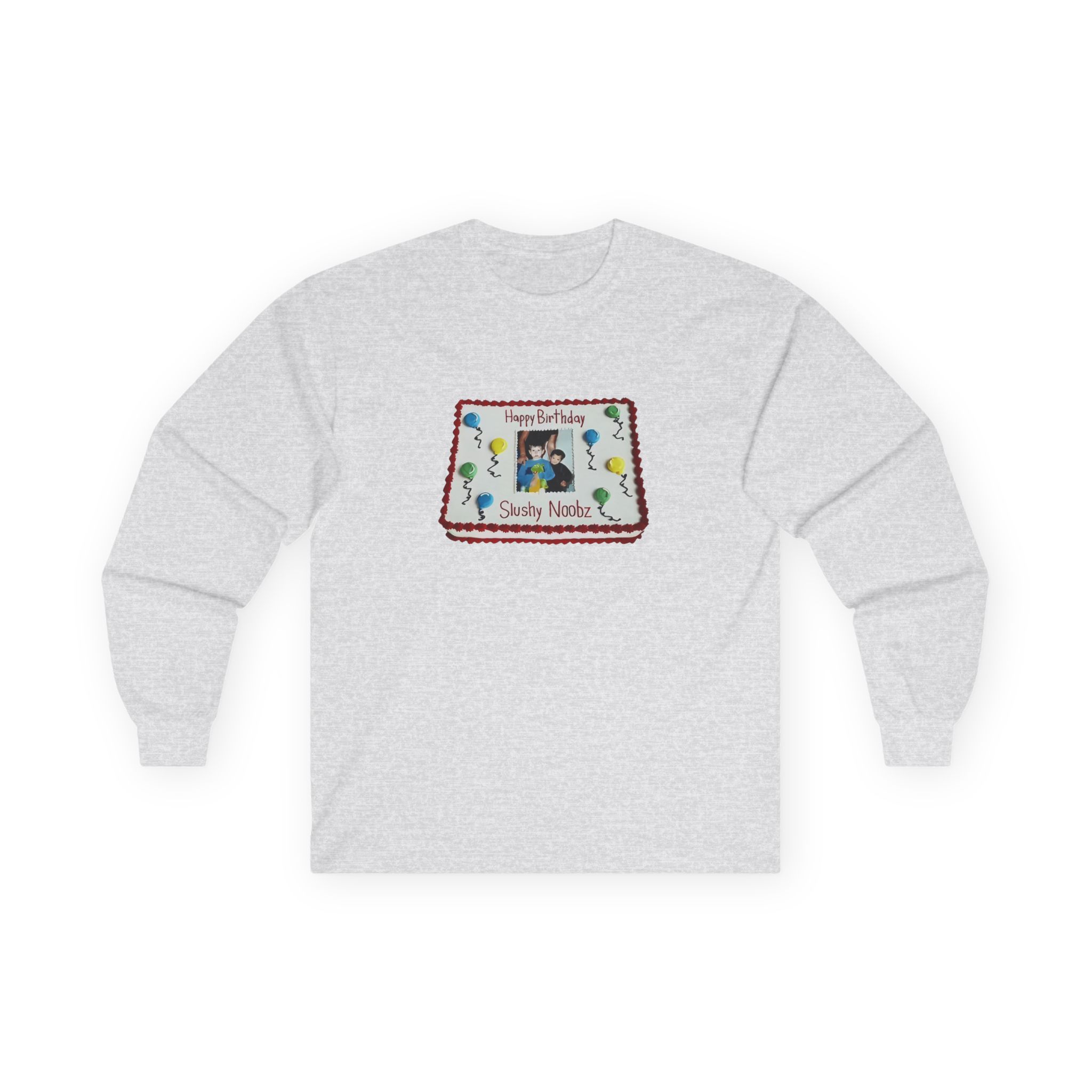 Slushy Noobz Birthday Cake Unisex Ultra Cotton Long Sleeve Tee - Image 3