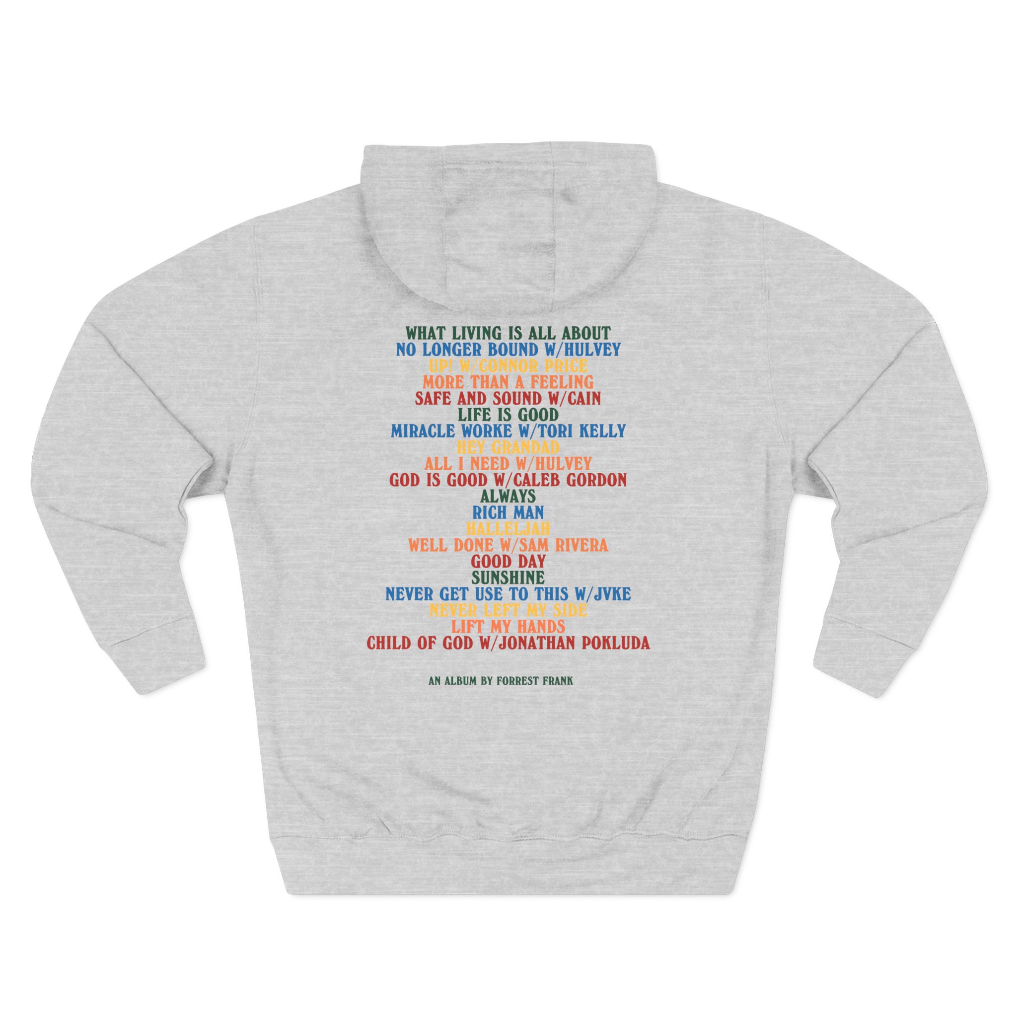 Forrest Frank Child of God Tracklist Three-Panel Fleece Hoodie - Image 4