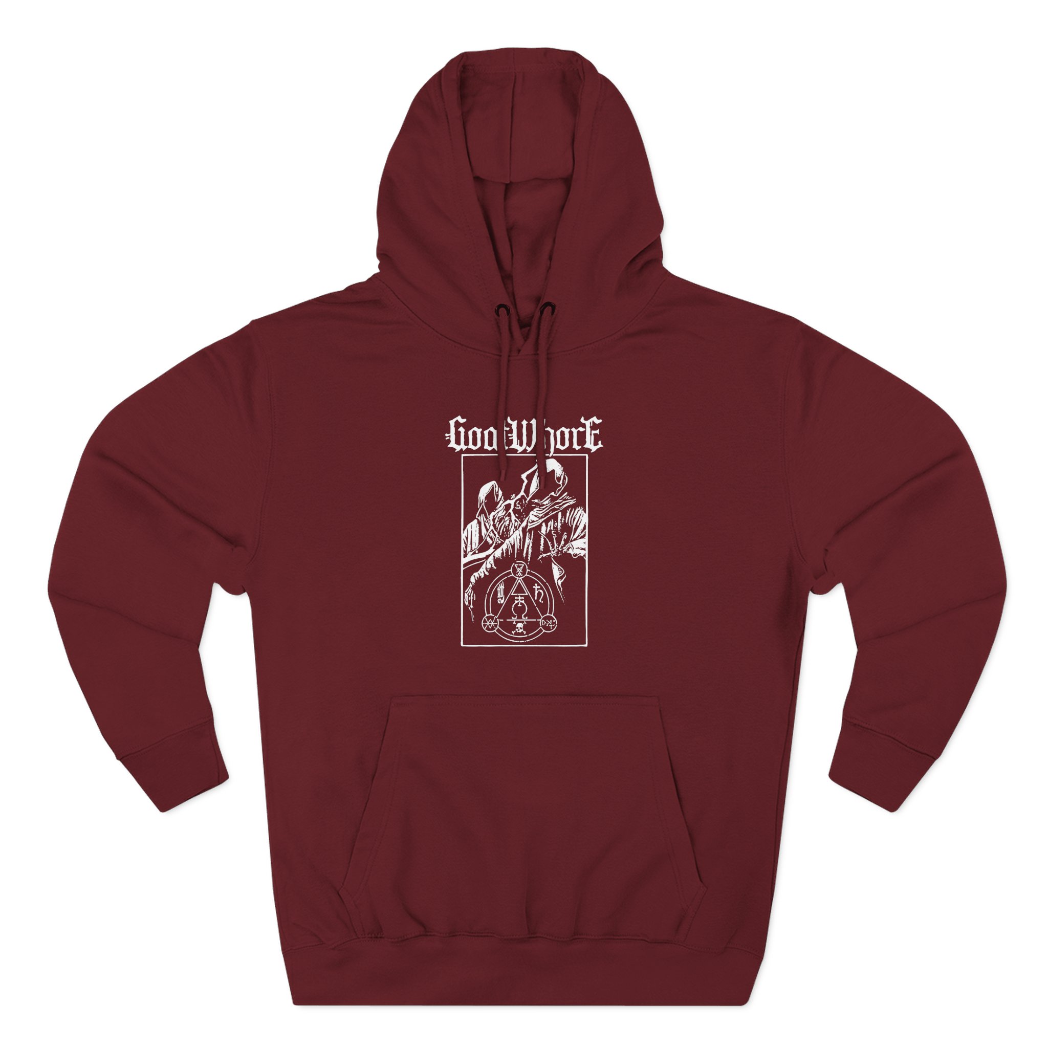Goatwhore sigil Three-Panel Fleece Hoodie - Image 9
