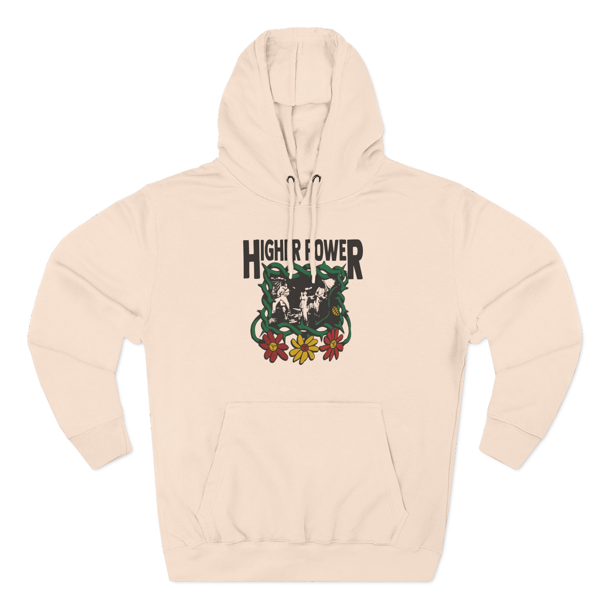 Higher Power Flowers Three-Panel Fleece Hoodie - Image 7