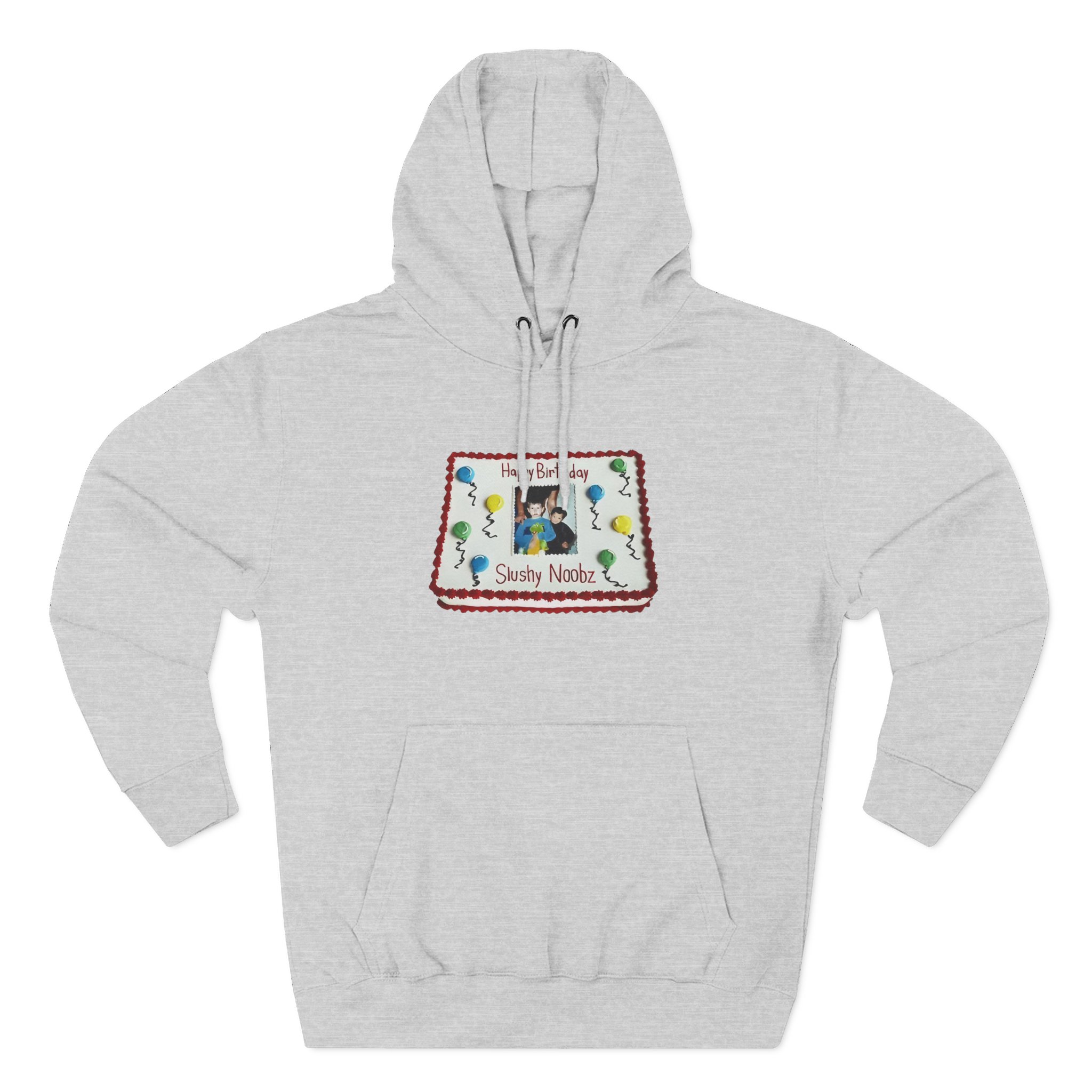 Slushy Noobz Birthday Cake Three-Panel Fleece Hoodie - Image 3
