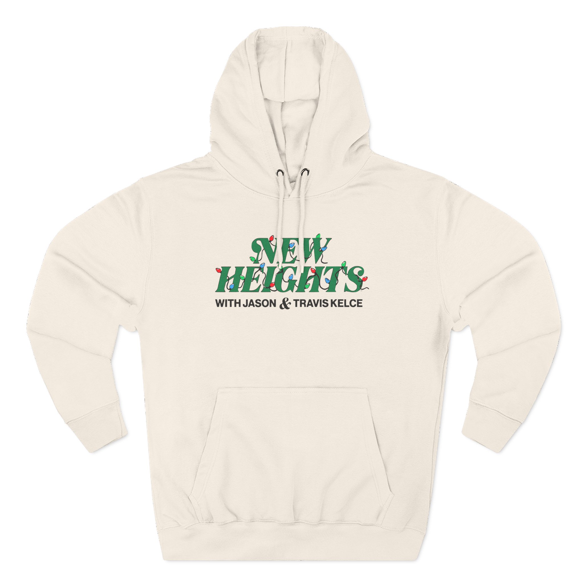 New Heights Podcast Holiday Lights Three-Panel Fleece Hoodie - Image 5