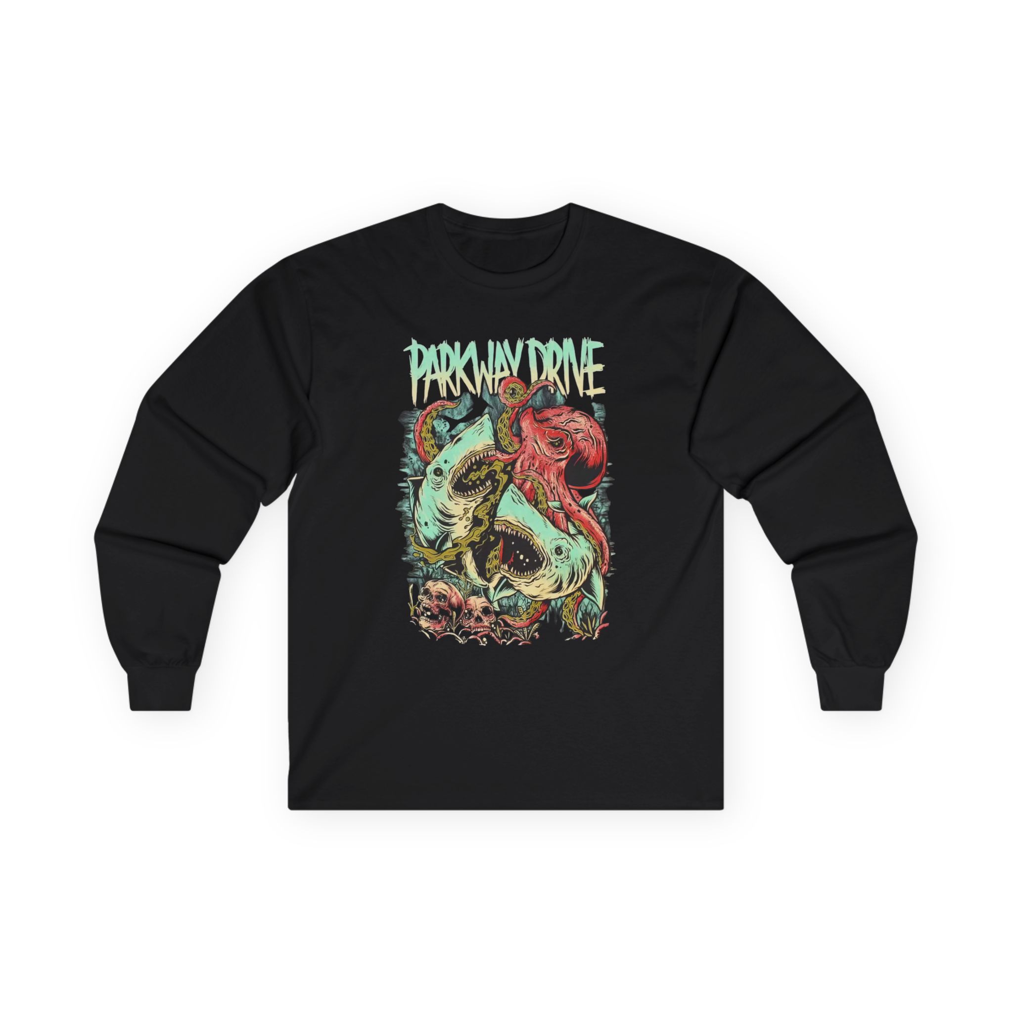 Parkway Drive Sharktopus Unisex Ultra Cotton Long Sleeve Tee