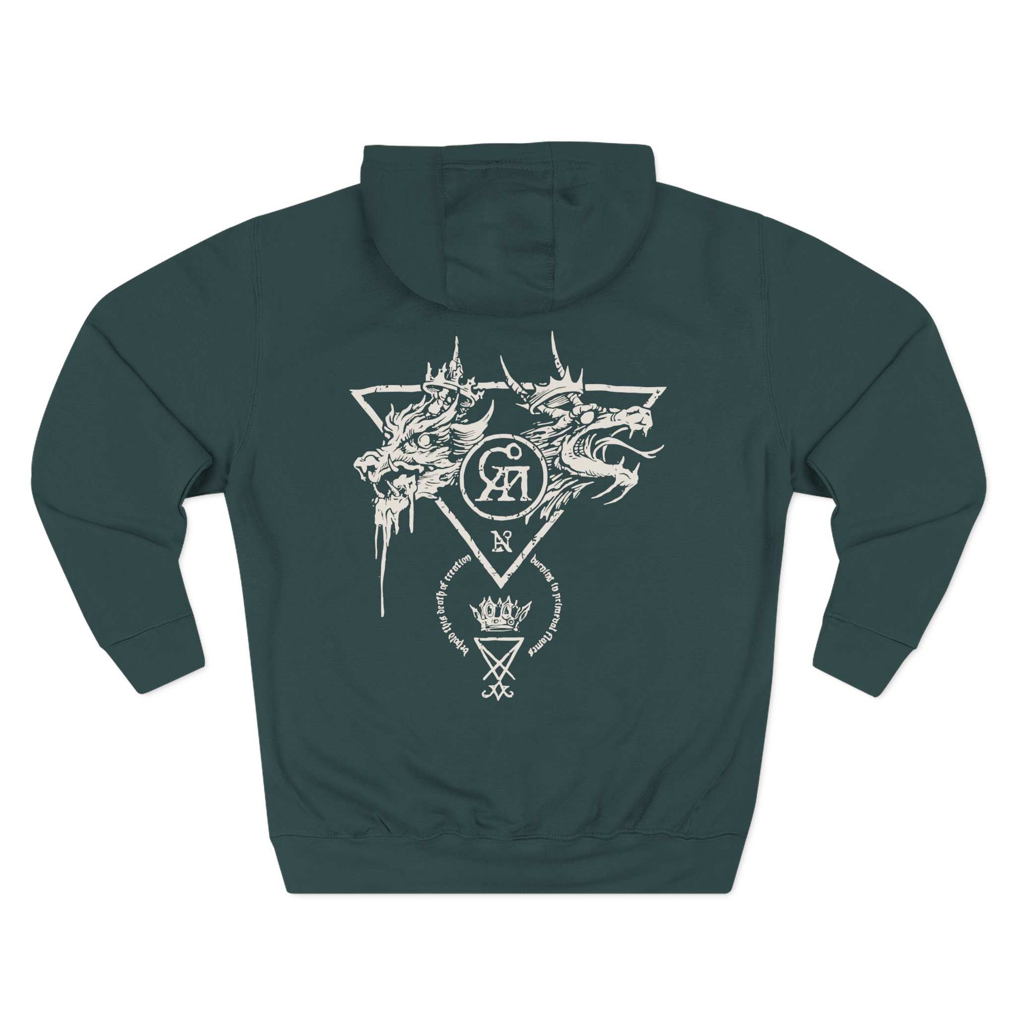 Goatwhore sigil Three-Panel Fleece Hoodie - Image 6
