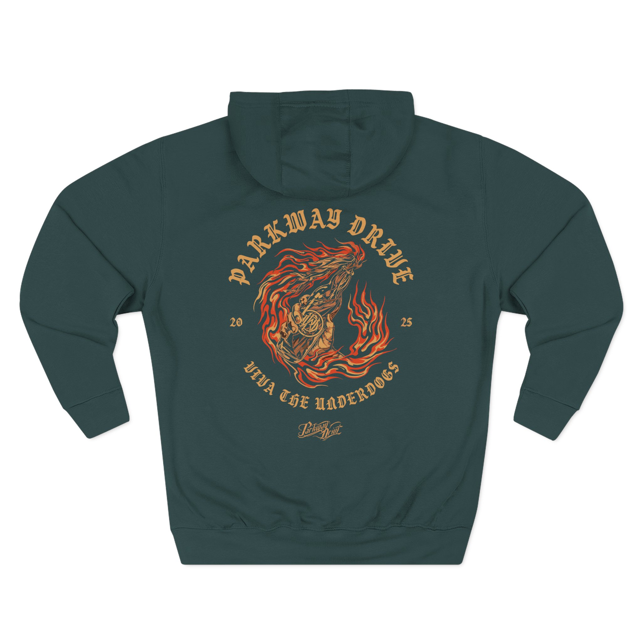 Parkway Drive Vtu 5 Year Anniversary Three-Panel Fleece Hoodie - Image 8