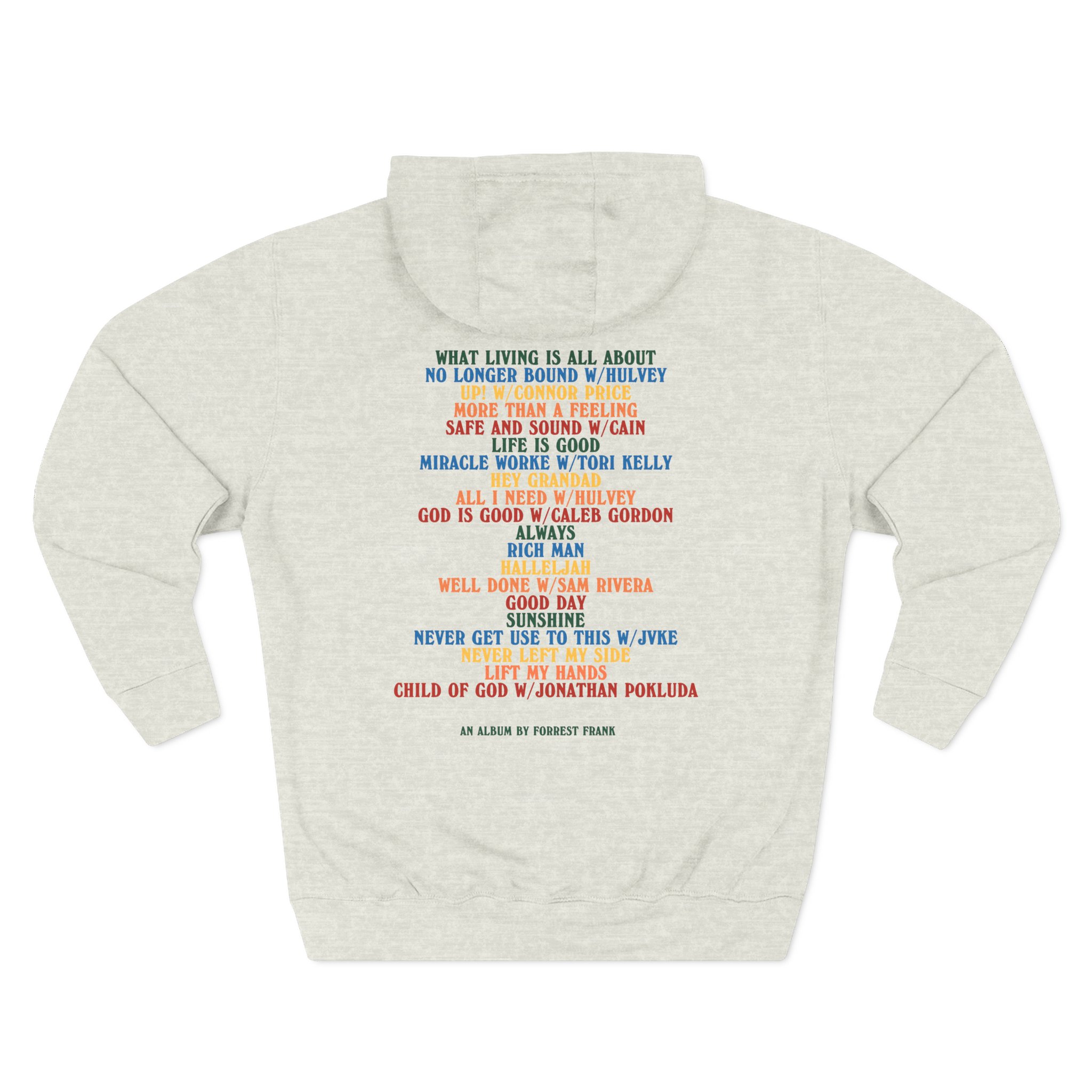Forrest Frank Child of God Tracklist Three-Panel Fleece Hoodie - Image 12
