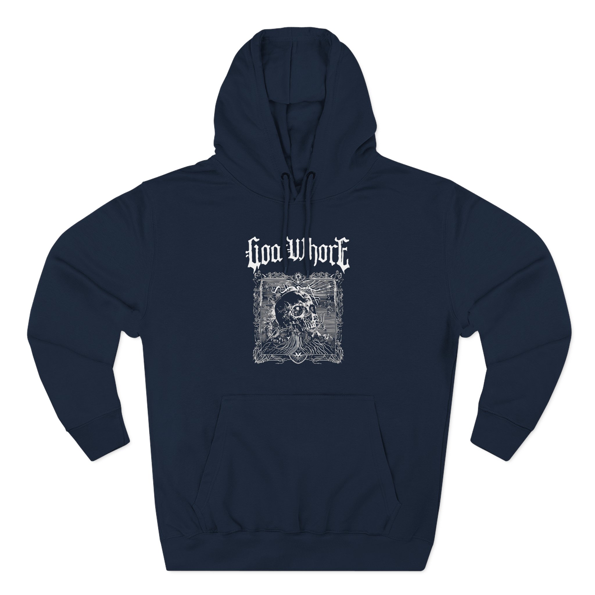 Goatwhore sigil Three-Panel Fleece Hoodie - Image 7