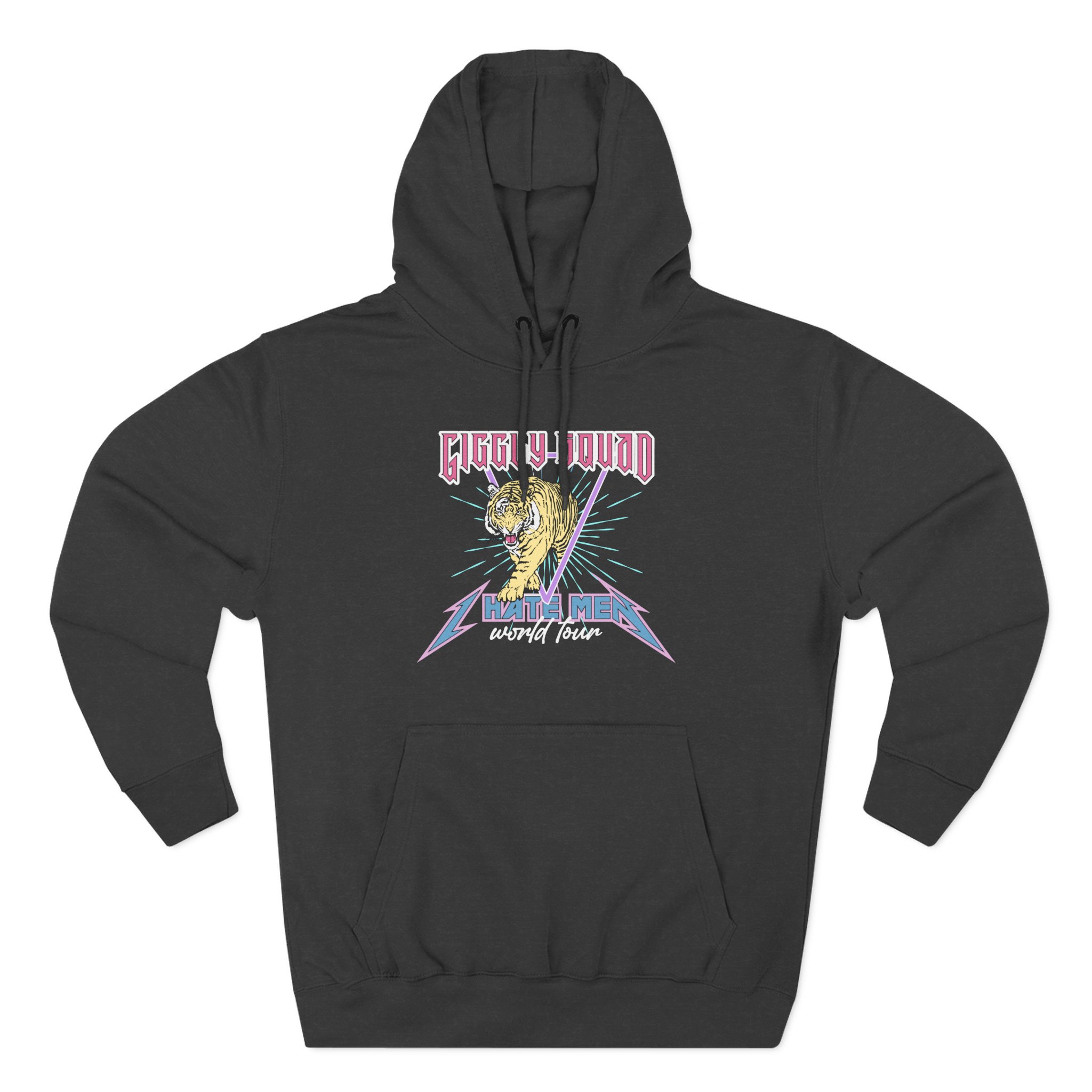 Giggly Squad I H8 Men Band Three-Panel Fleece Hoodie - Image 3