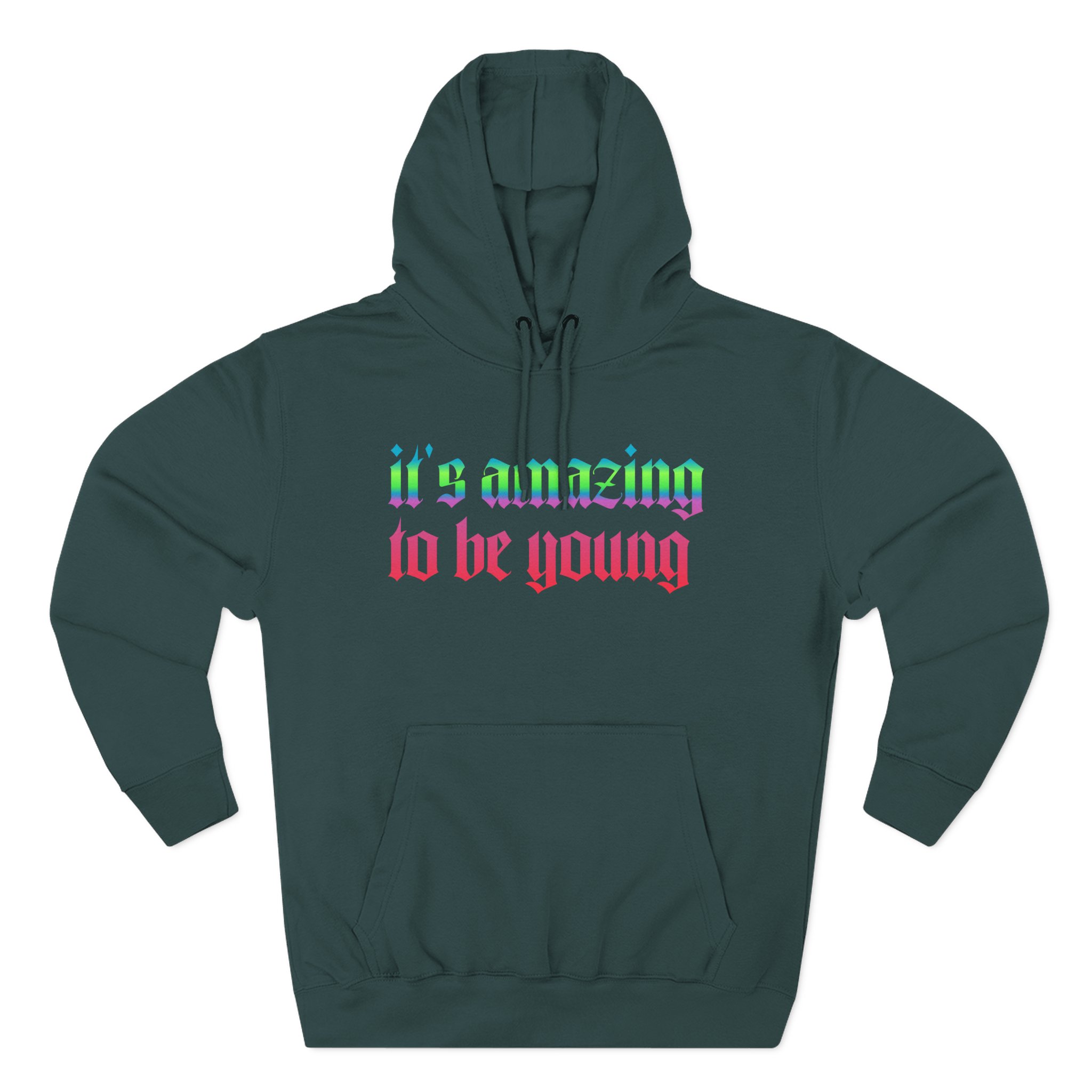 Fontaines It's Amazing To Be Young Three-Panel Fleece Hoodie - Image 7