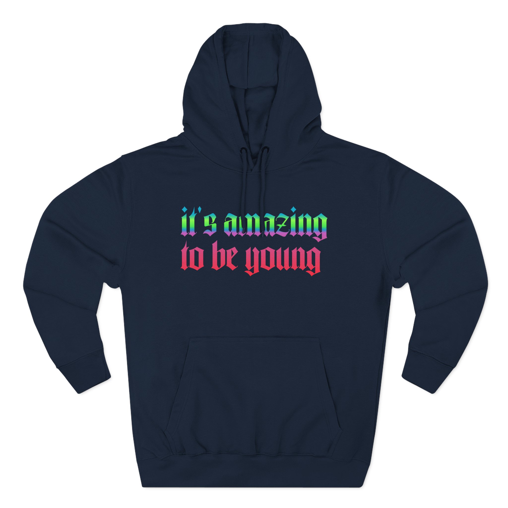 Fontaines It's Amazing To Be Young Three-Panel Fleece Hoodie - Image 9