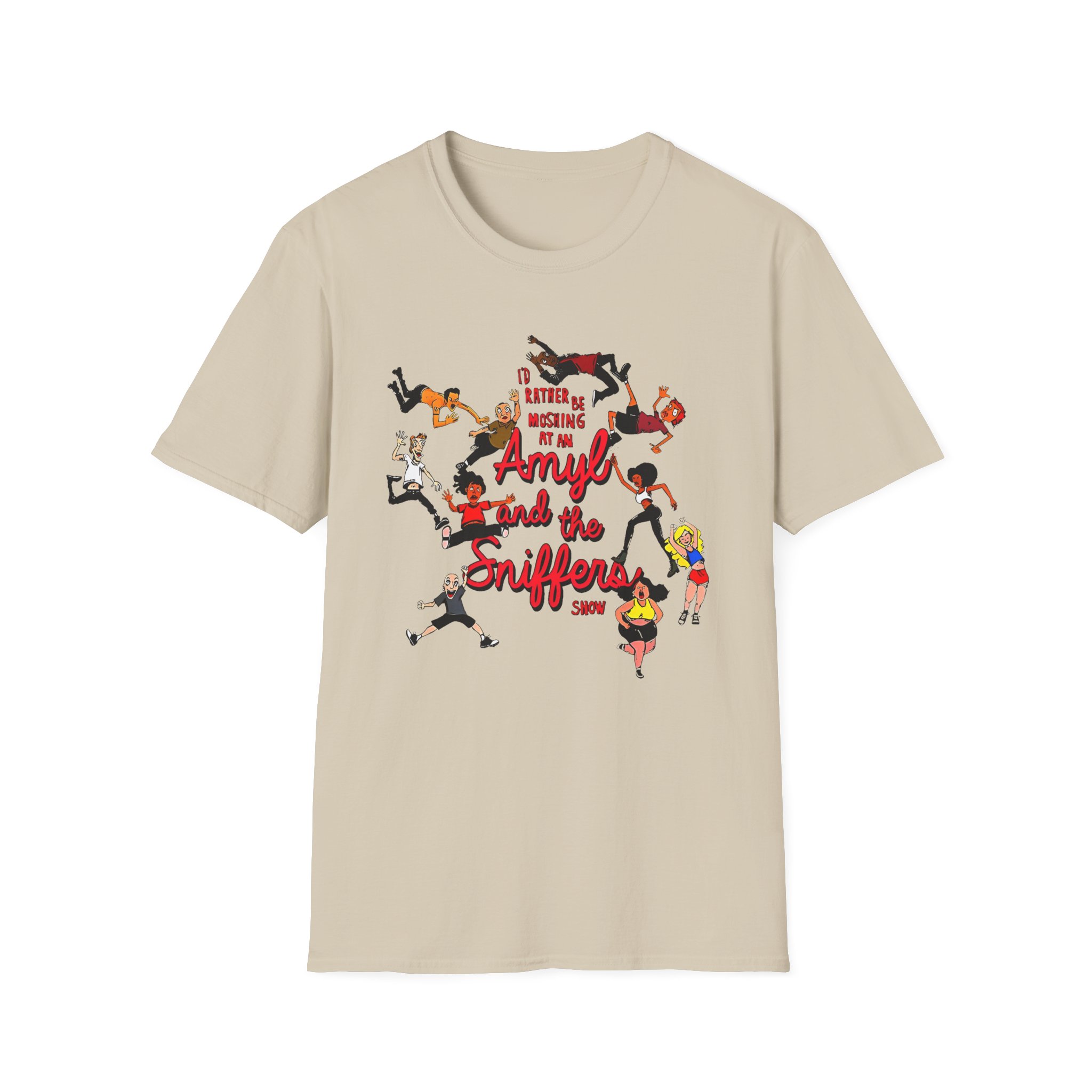 Amyl and the Sniffers Mosh Unisex Softstyle T-Shirt - Image 3
