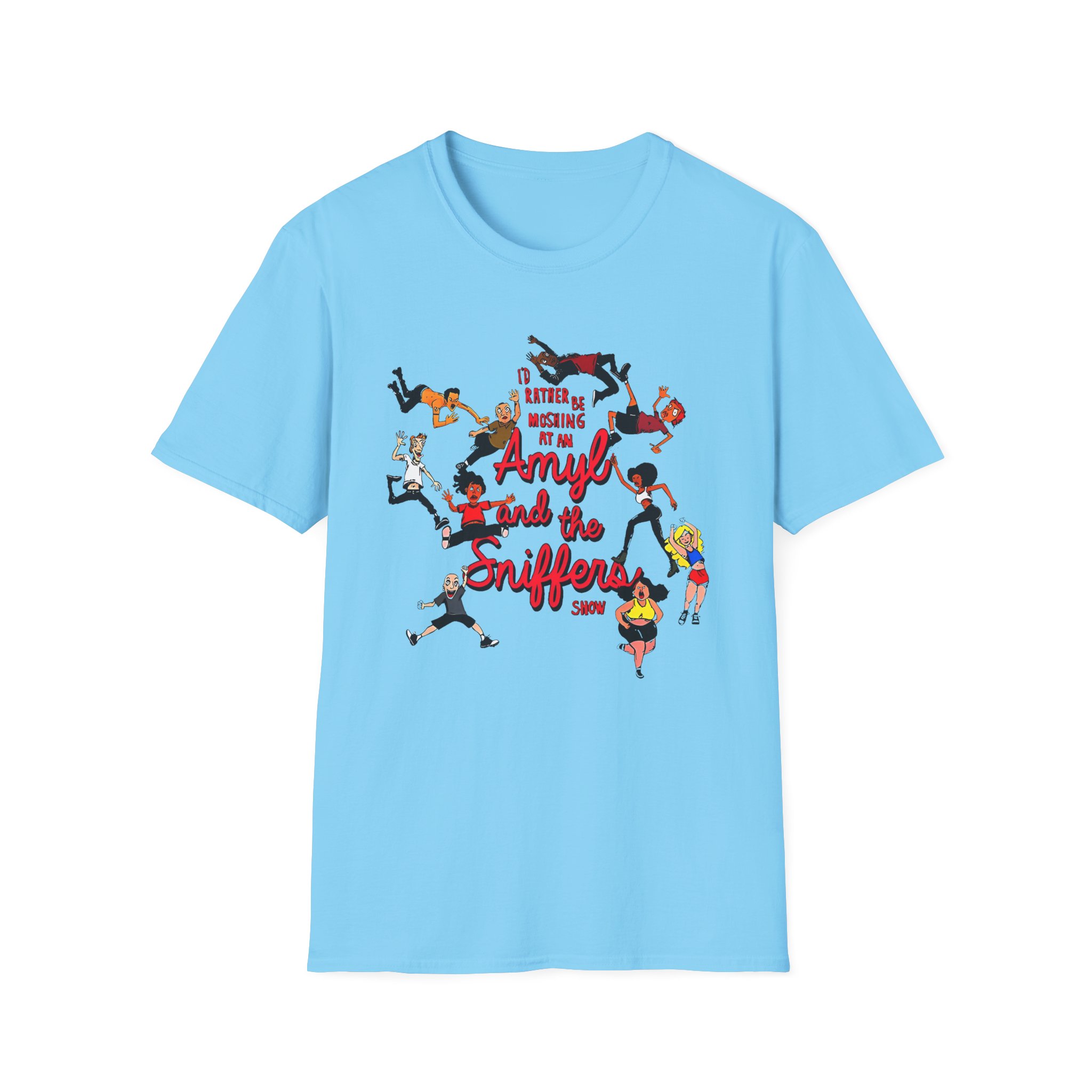 Amyl and the Sniffers Mosh Unisex Softstyle T-Shirt - Image 15