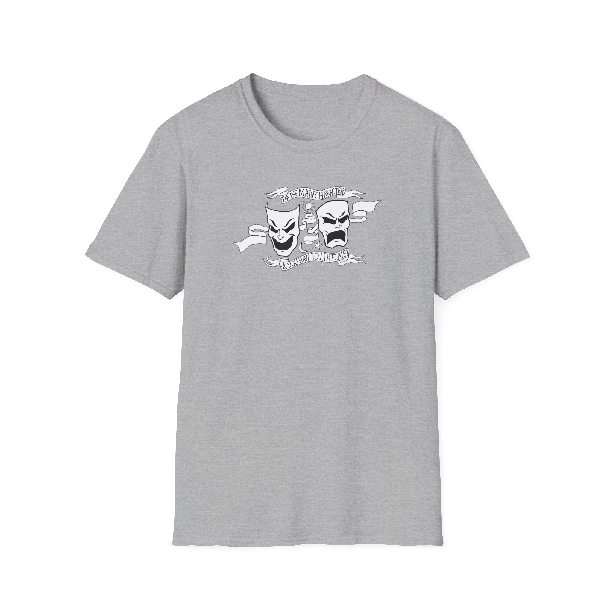 Will Wood the Main Character Unisex Softstyle T-Shirt - Image 9