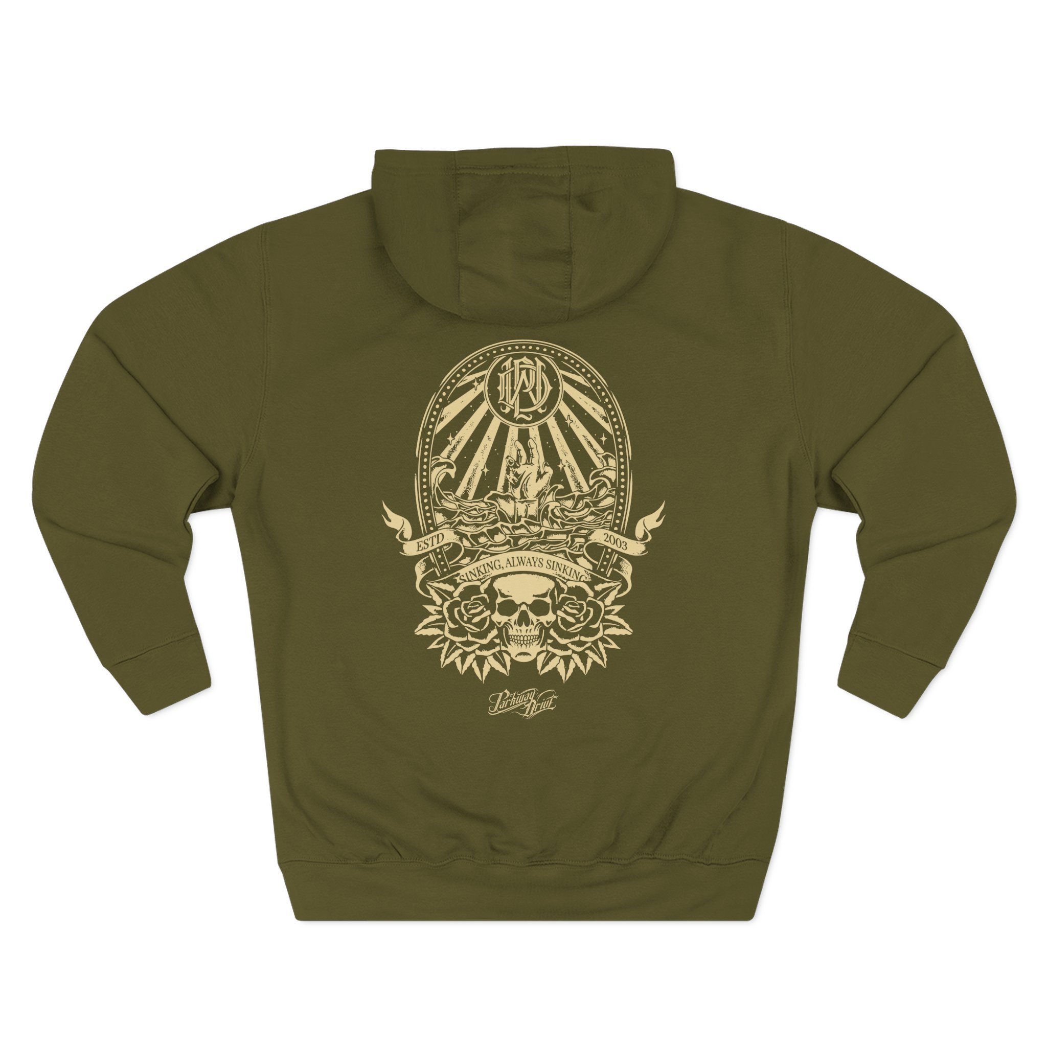 Parkway Drive Sinking Hand Three-Panel Fleece Hoodie - Image 6