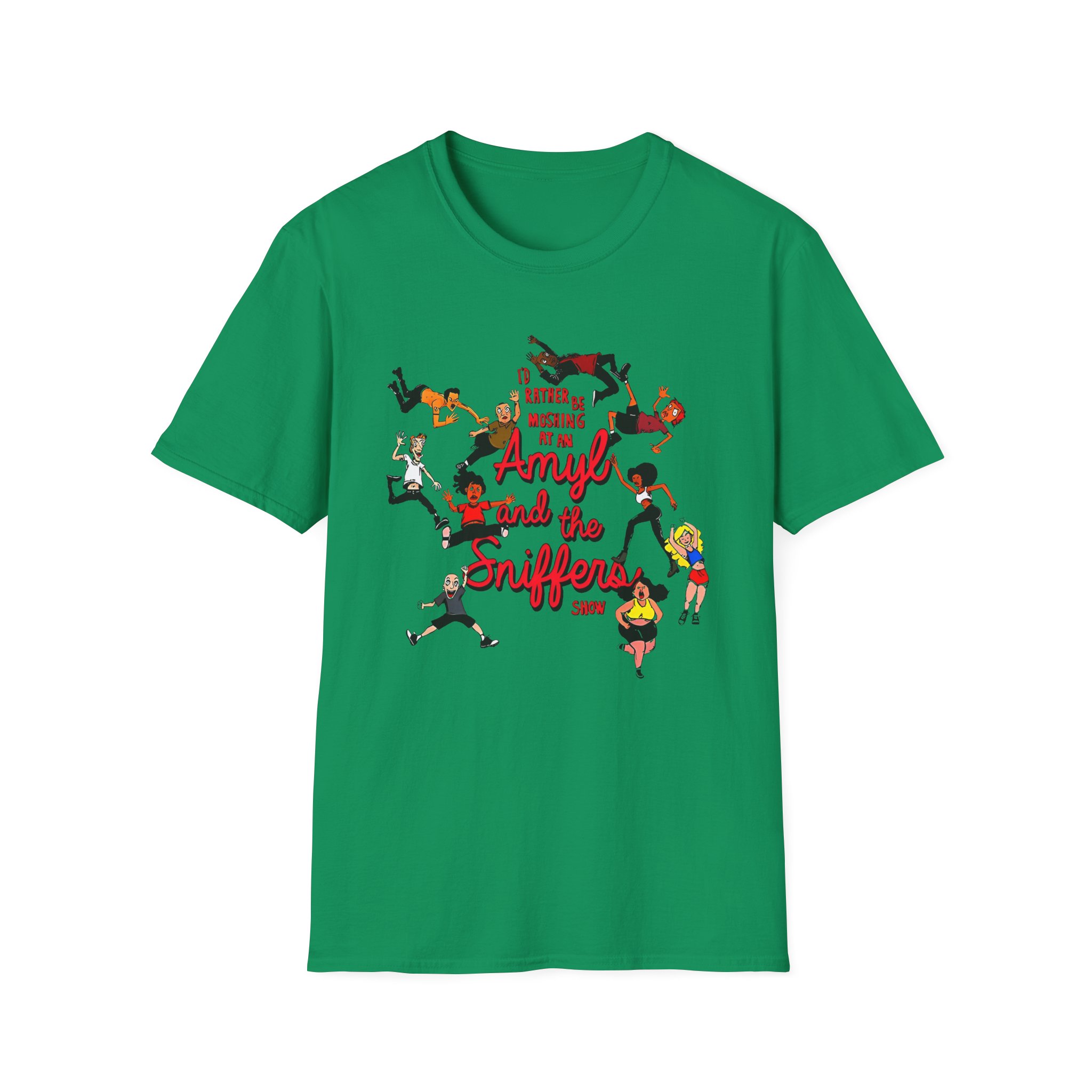 Amyl and the Sniffers Mosh Unisex Softstyle T-Shirt - Image 13
