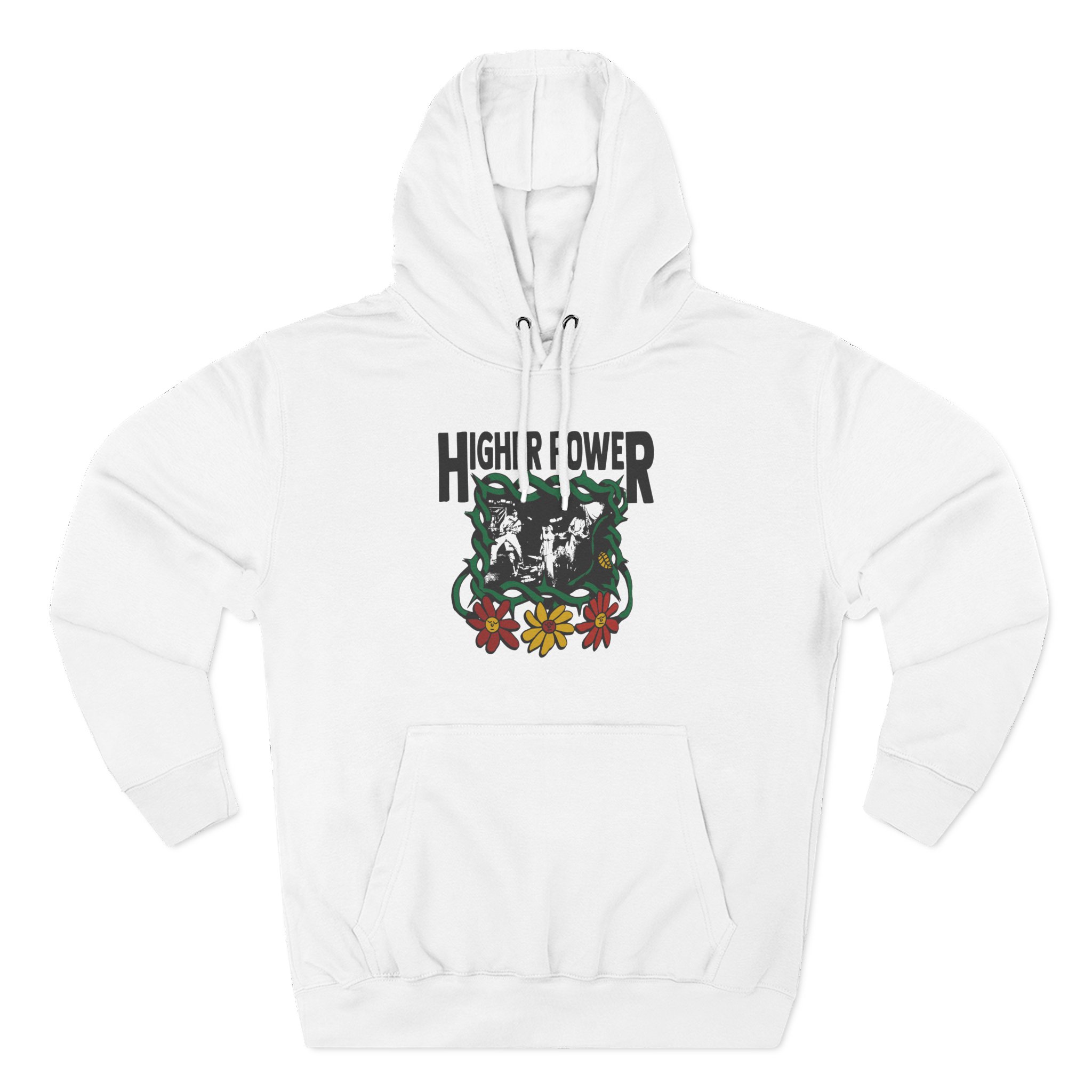 Higher Power Flowers Three-Panel Fleece Hoodie