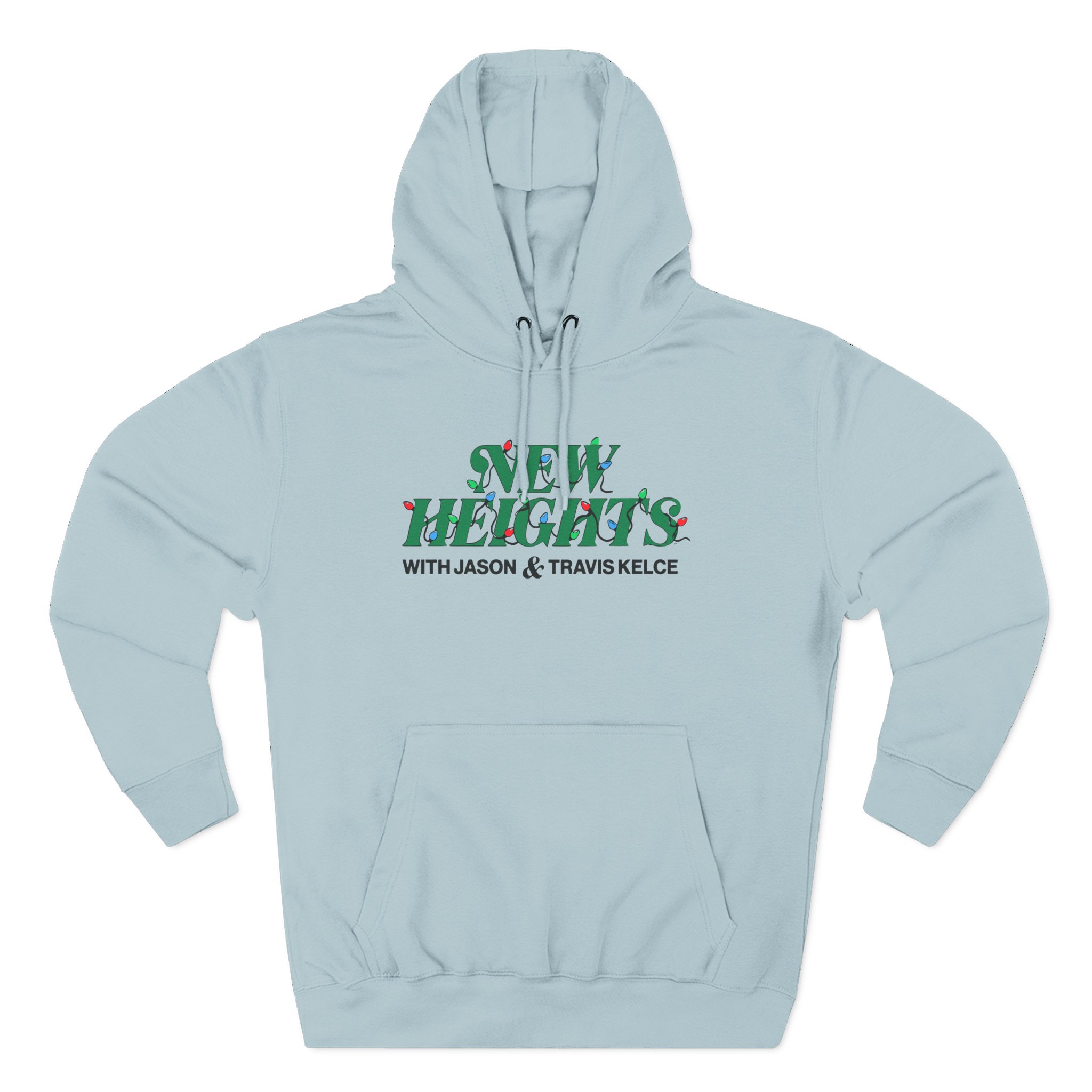 New Heights Podcast Holiday Lights Three-Panel Fleece Hoodie - Image 11