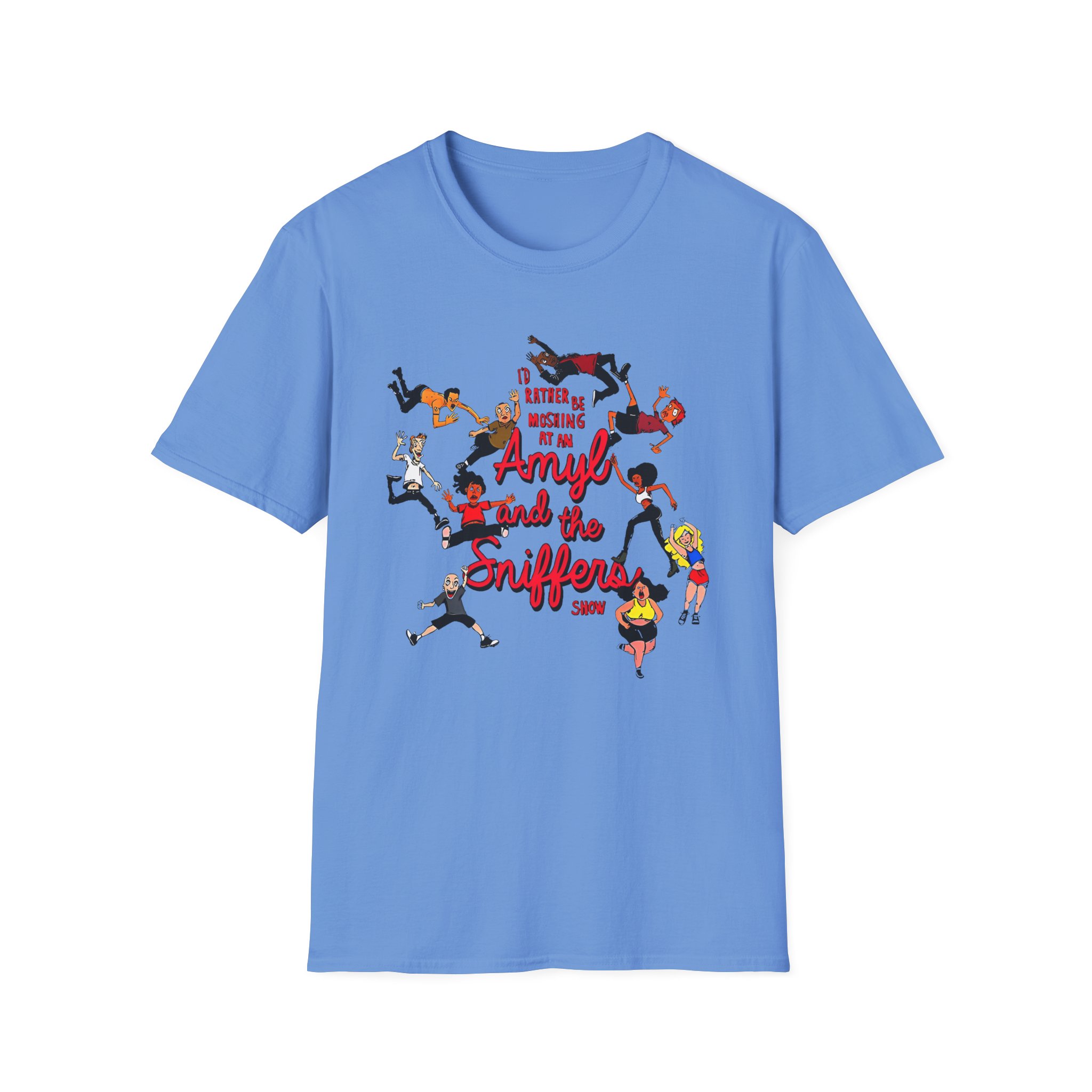 Amyl and the Sniffers Mosh Unisex Softstyle T-Shirt - Image 19