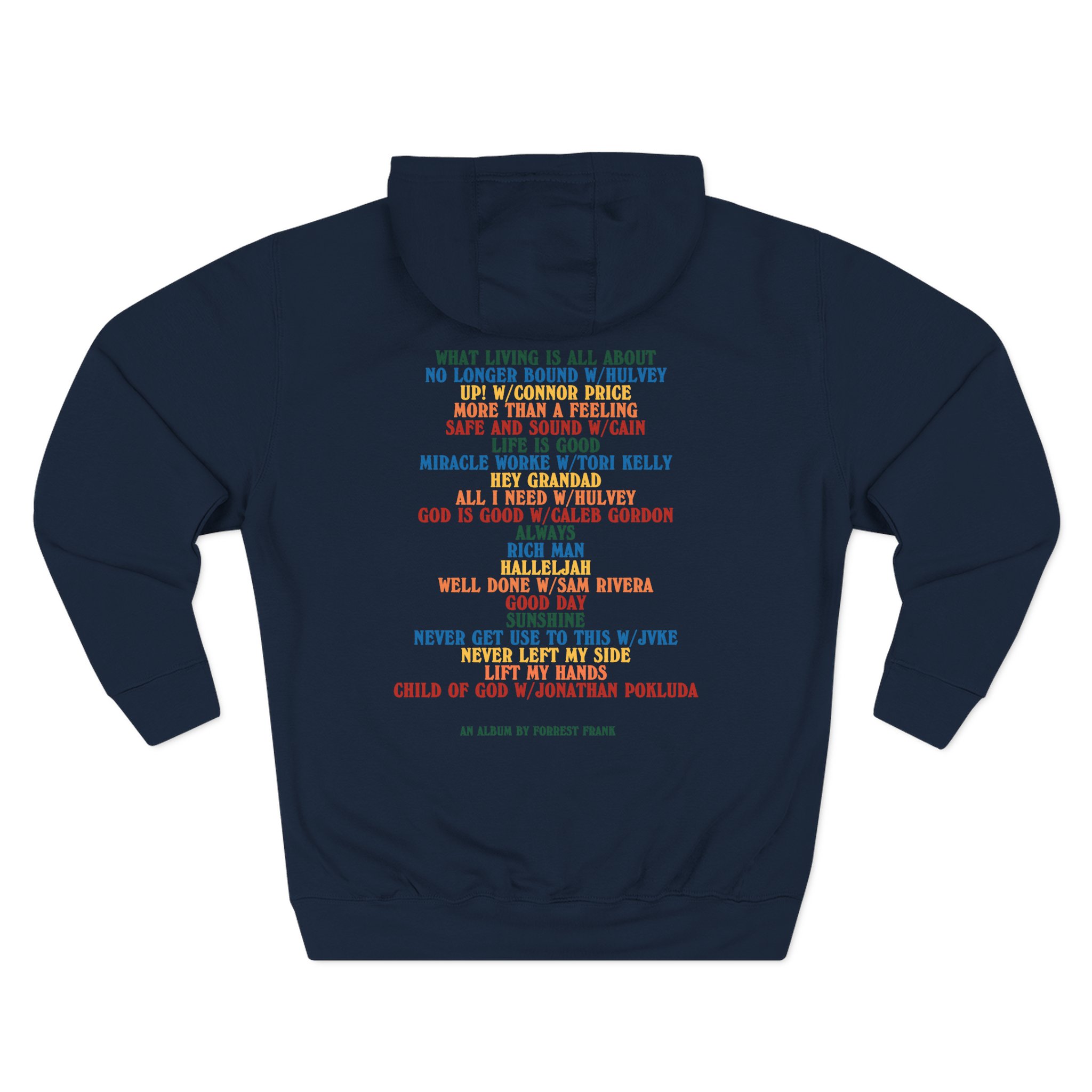 Forrest Frank Child of God Tracklist Three-Panel Fleece Hoodie - Image 16
